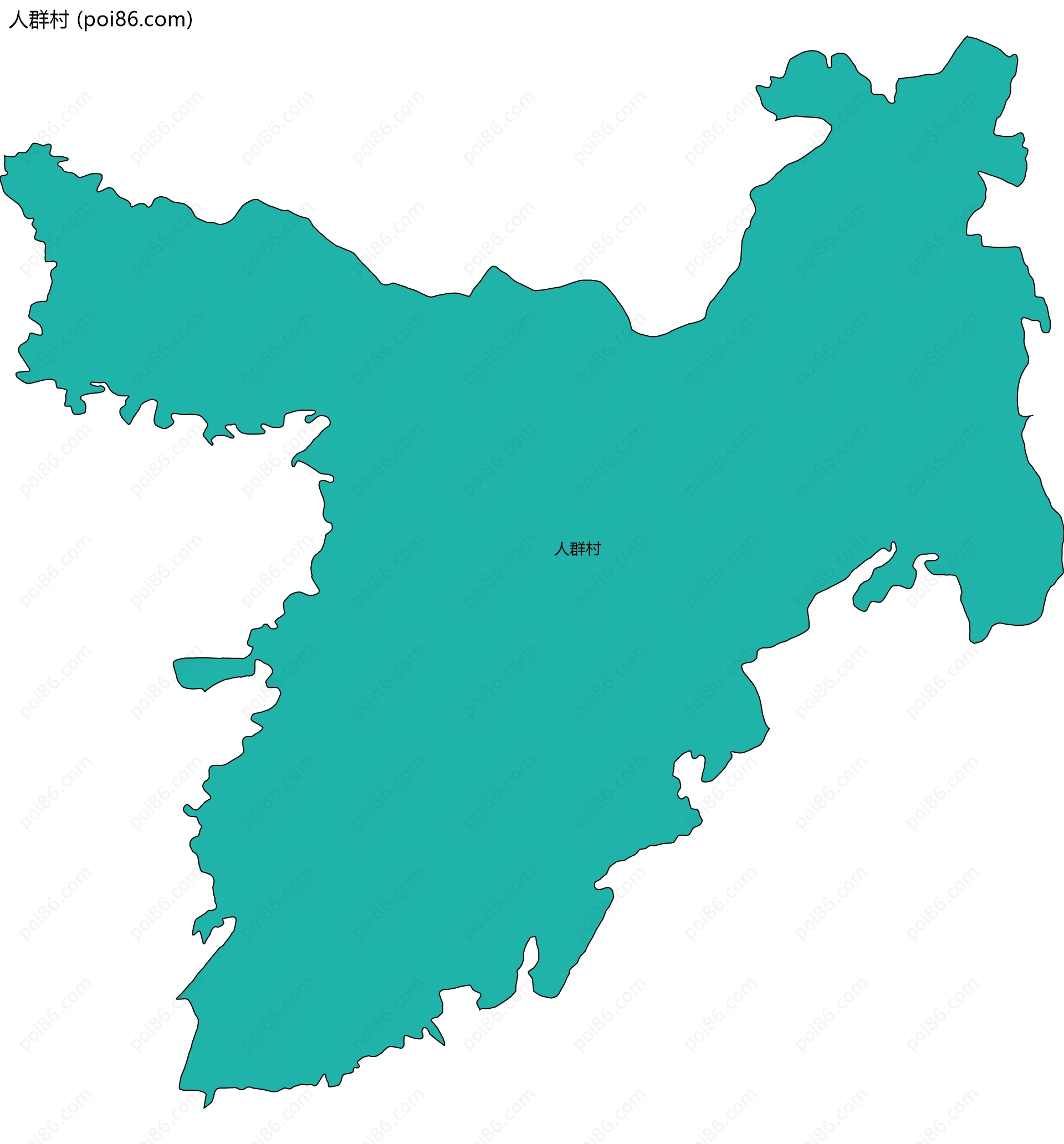 人群村边界地图