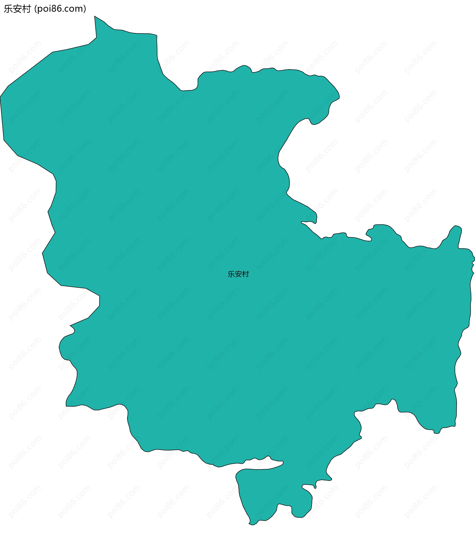 乐安村边界地图