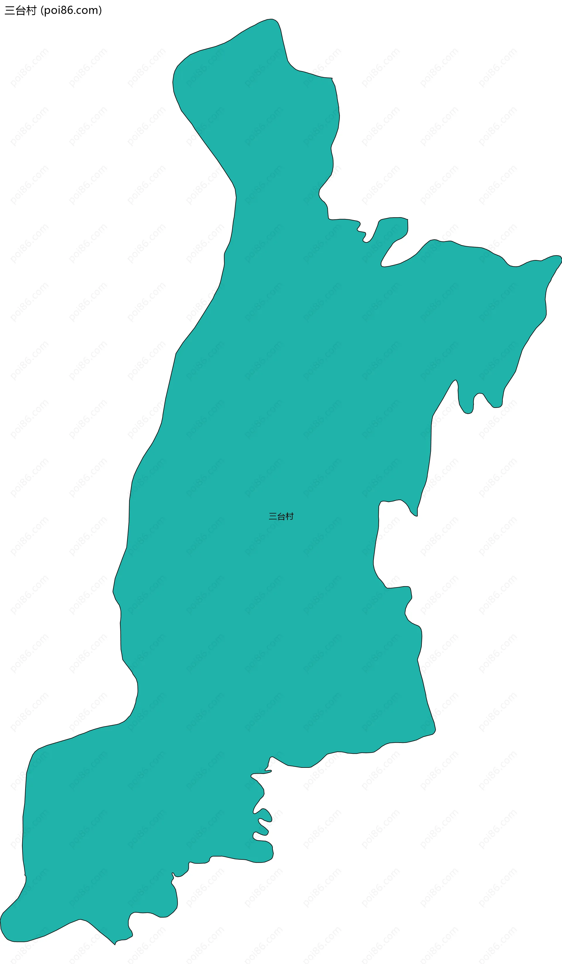 三台村边界地图