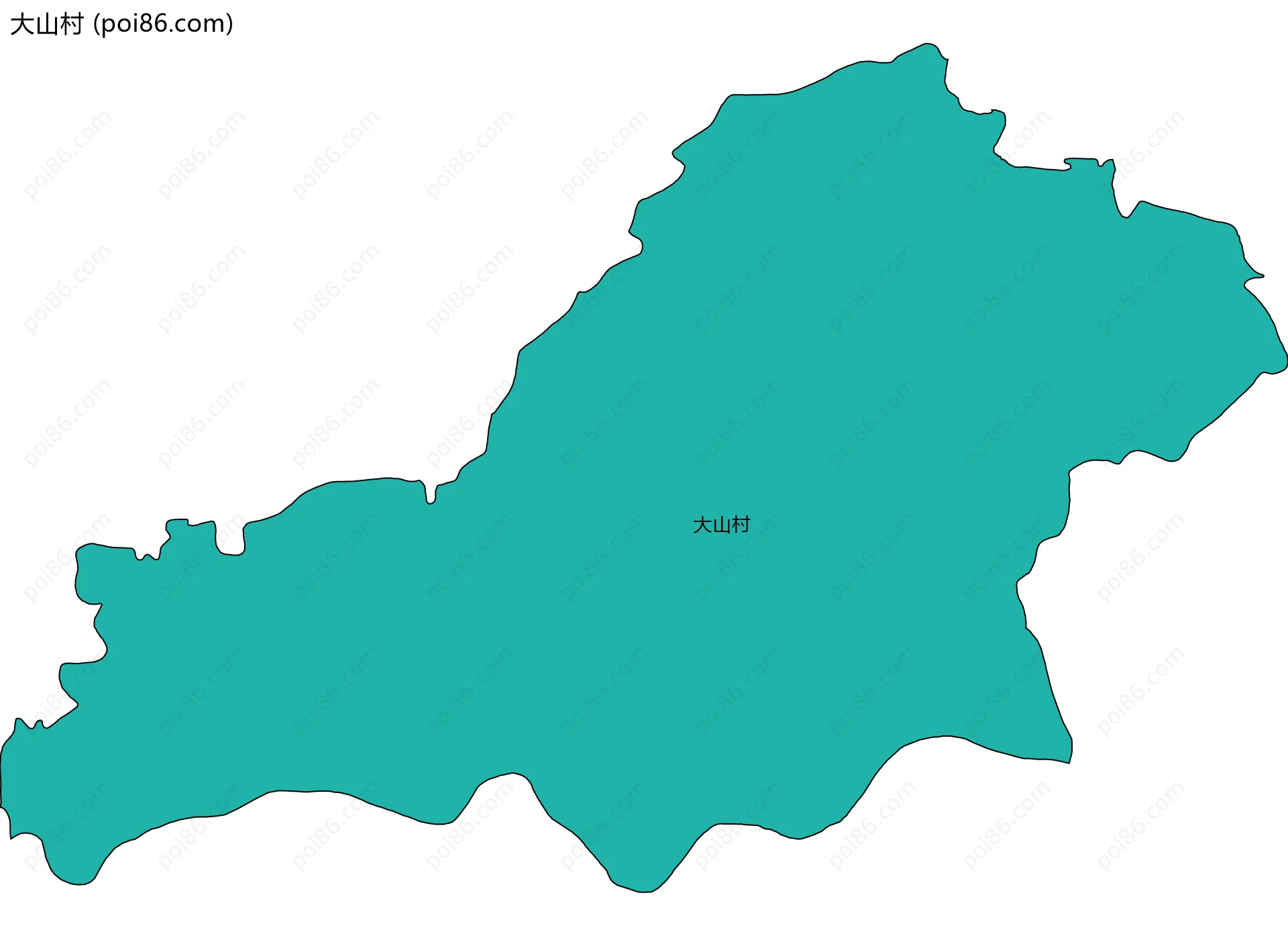 大山村边界地图