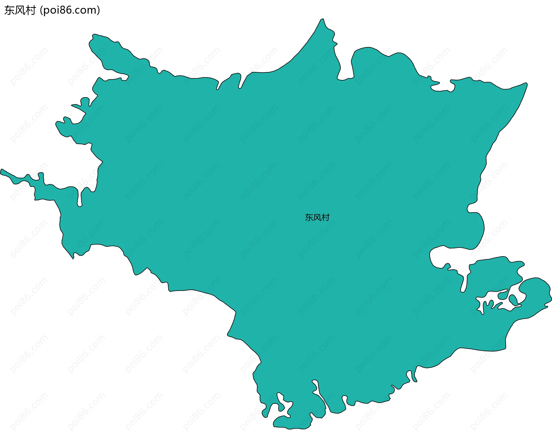 东风村边界地图