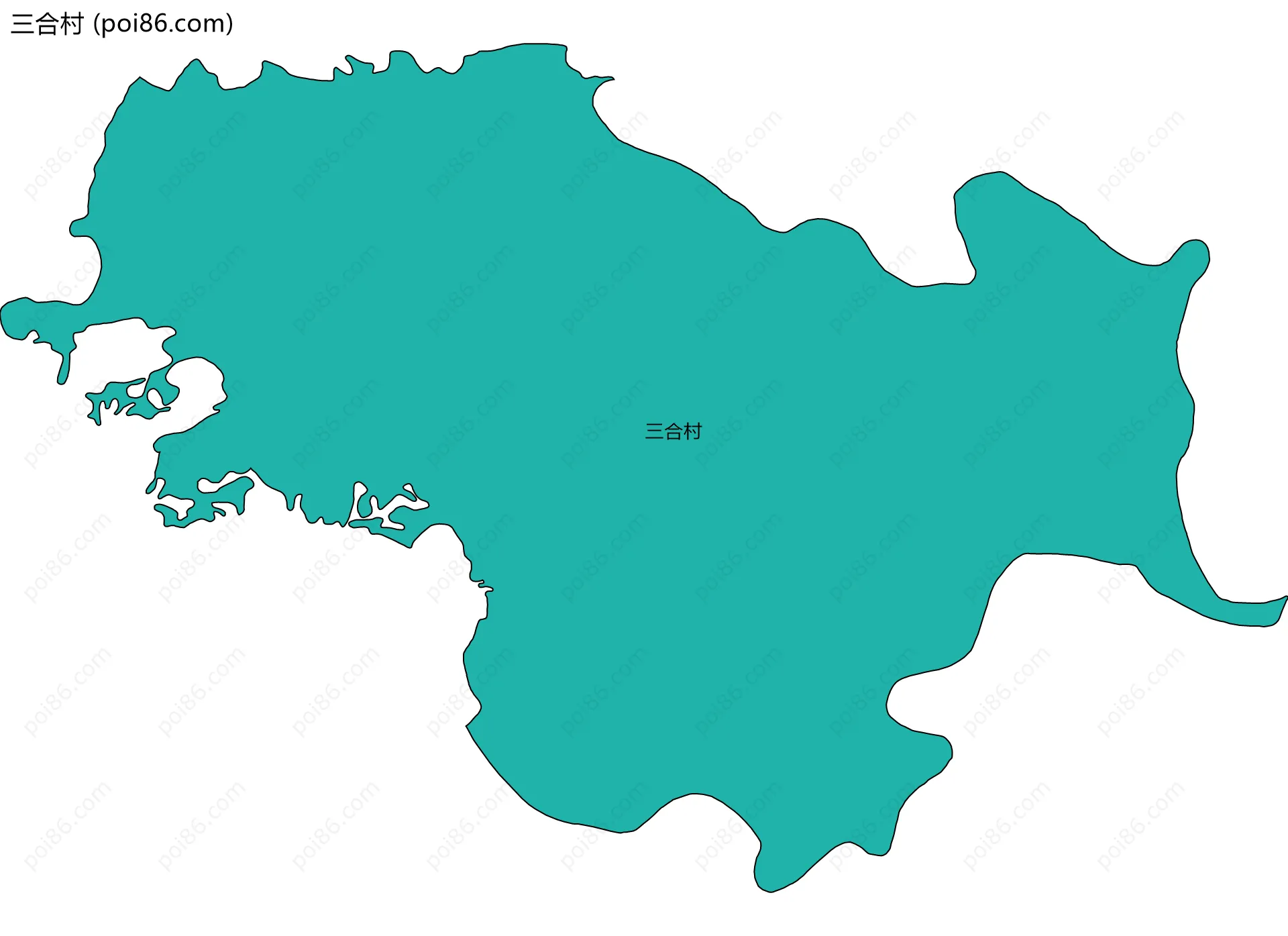 三合村边界地图