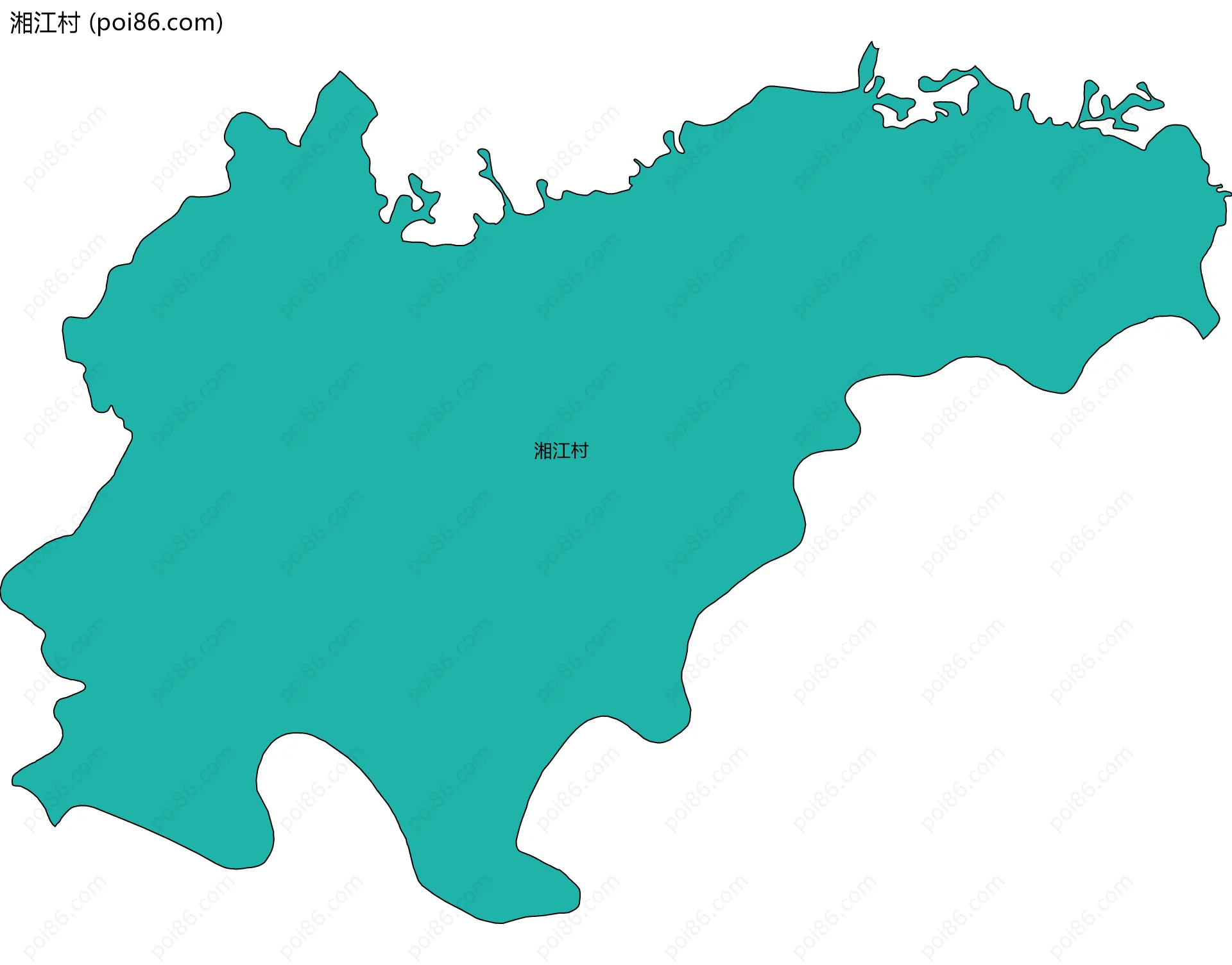 湘江村边界地图