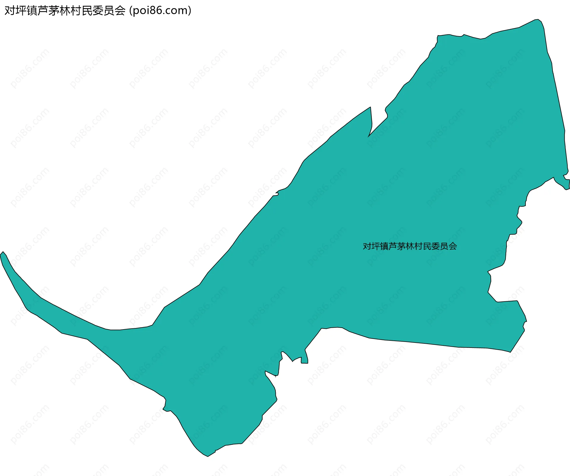 对坪镇芦茅林村民委员会边界地图