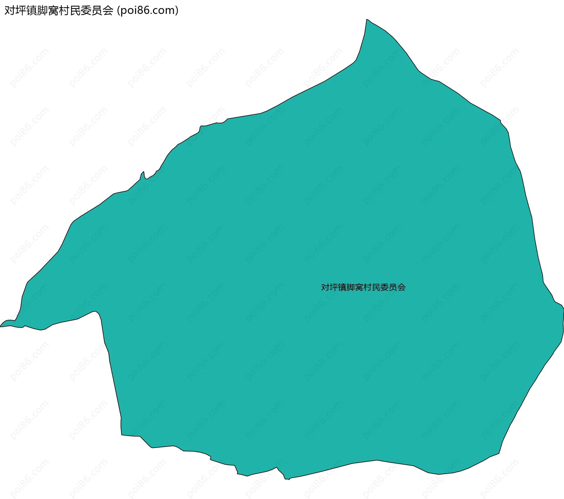 对坪镇脚窝村民委员会边界地图