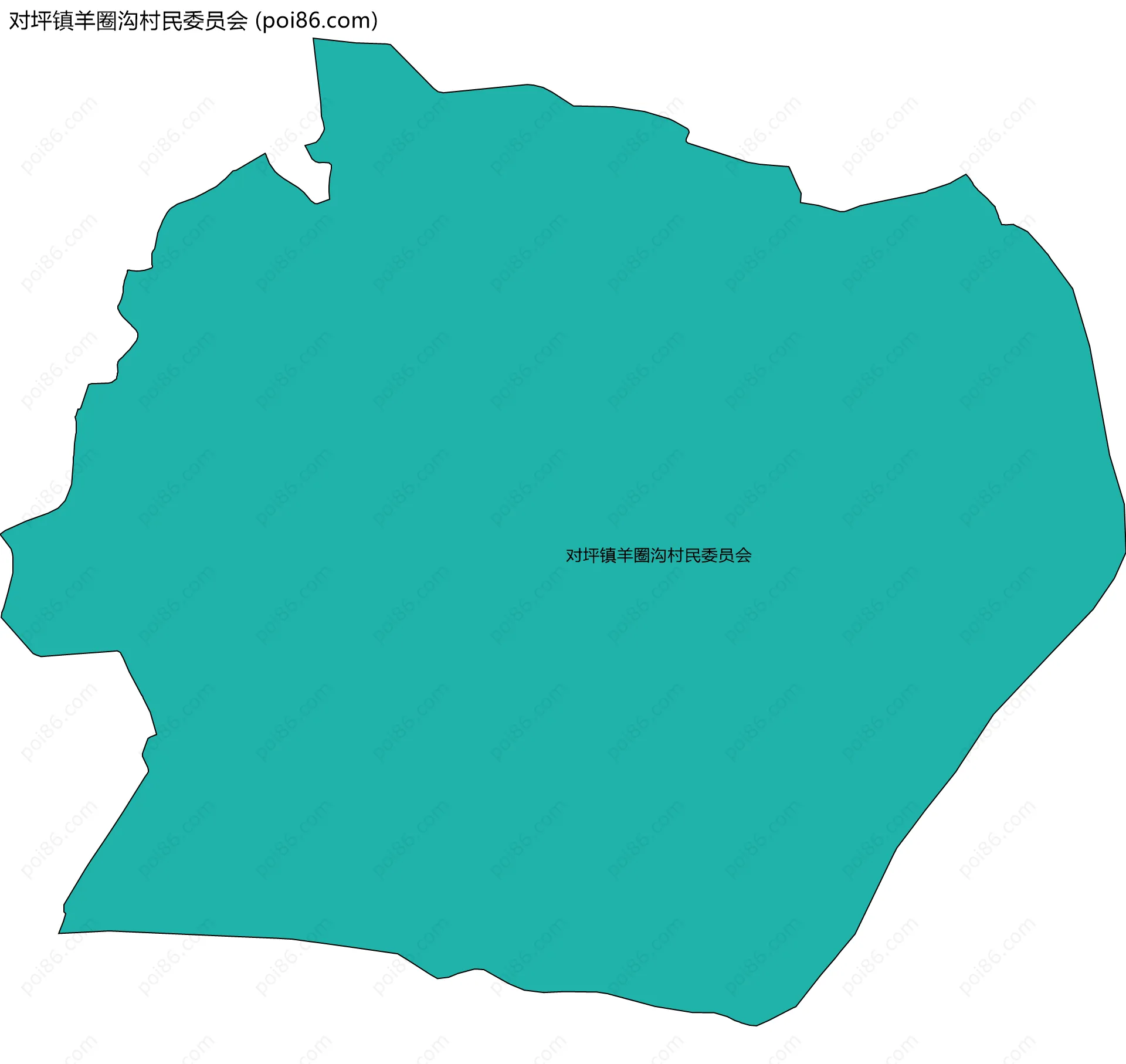 对坪镇羊圈沟村民委员会边界地图