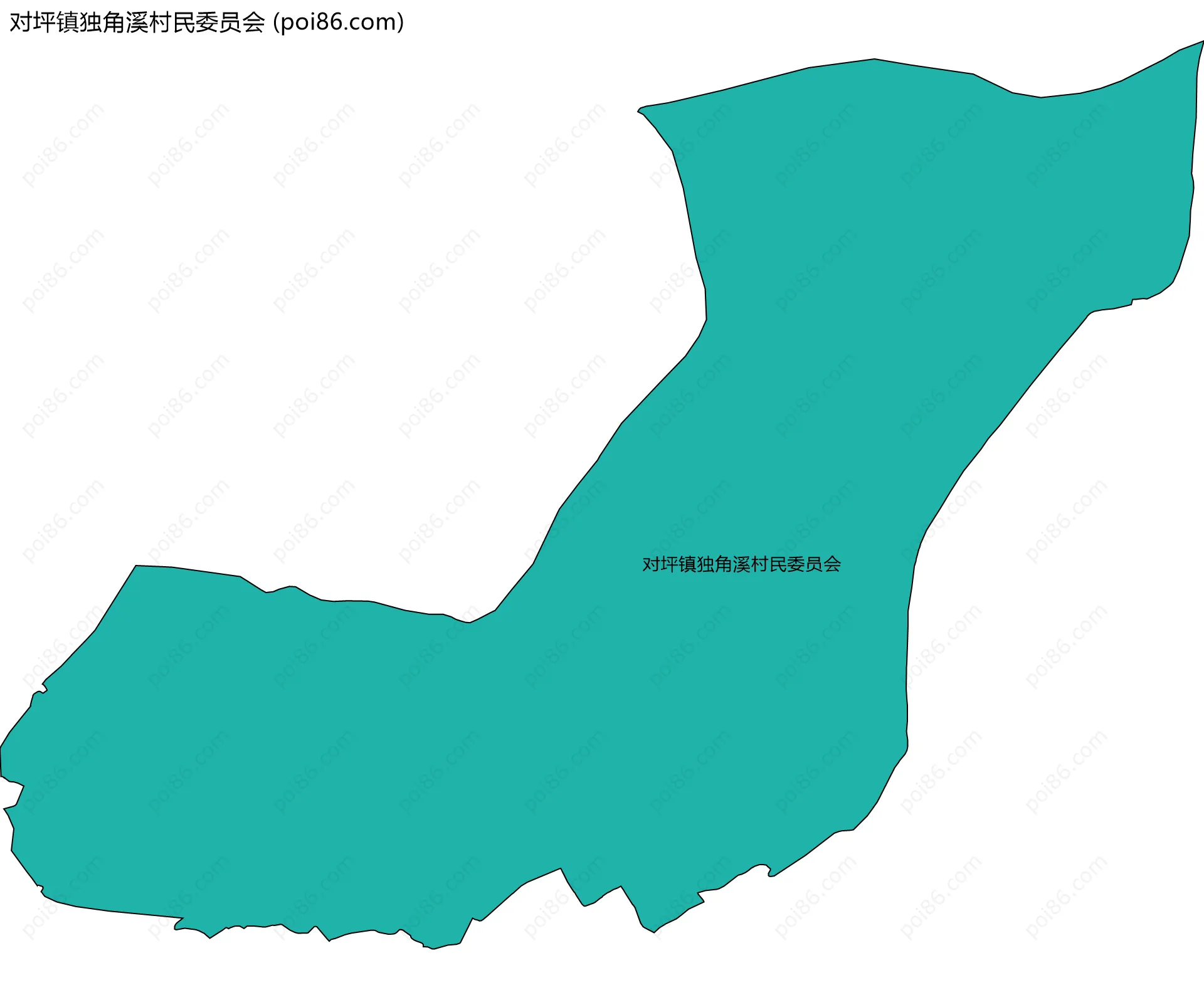 对坪镇独角溪村民委员会边界地图