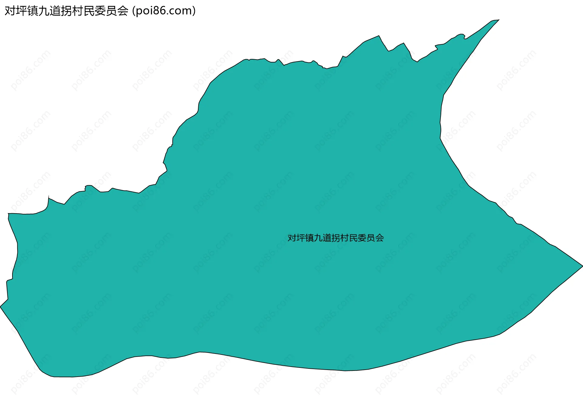 对坪镇九道拐村民委员会边界地图