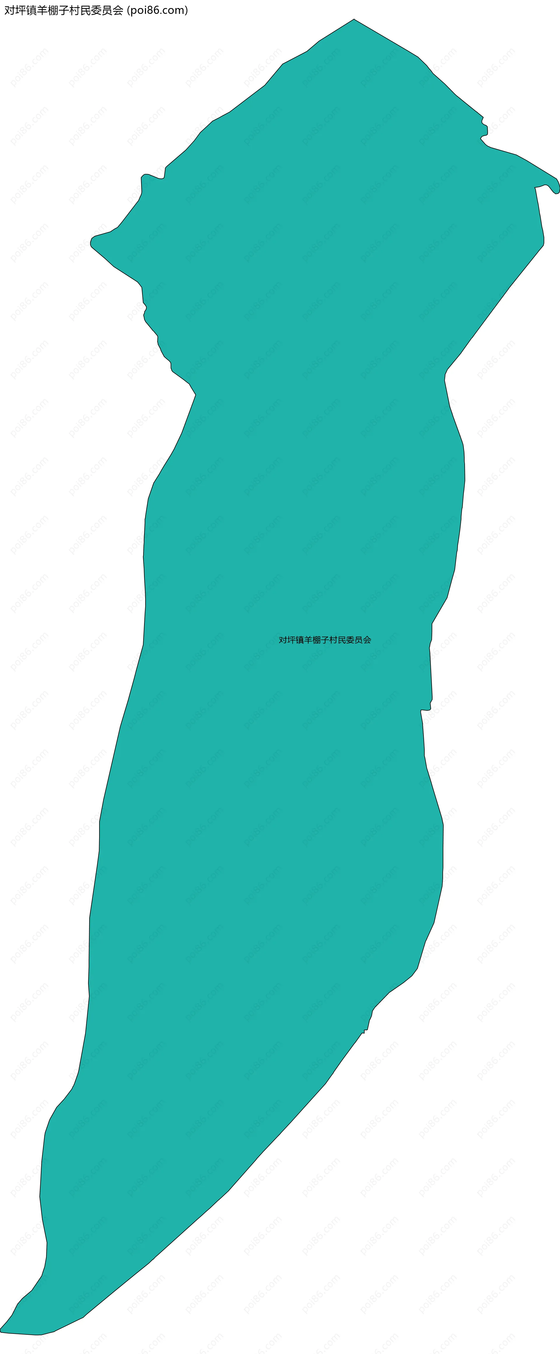 对坪镇羊棚子村民委员会边界地图