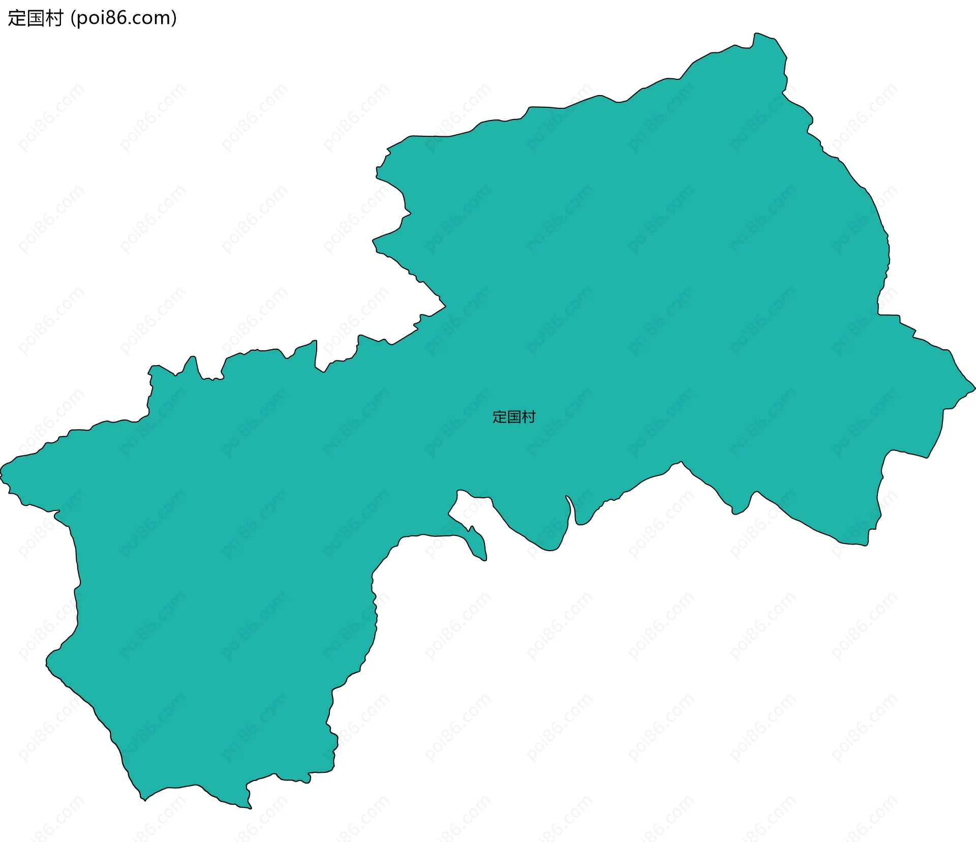 定国村边界地图
