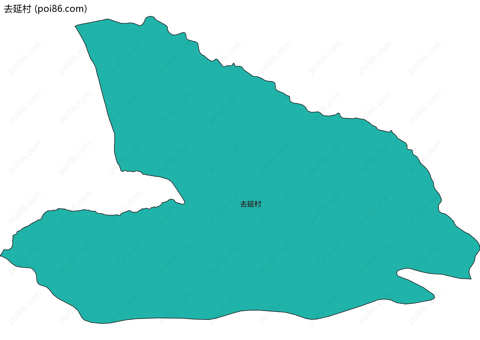 去延村边界地图