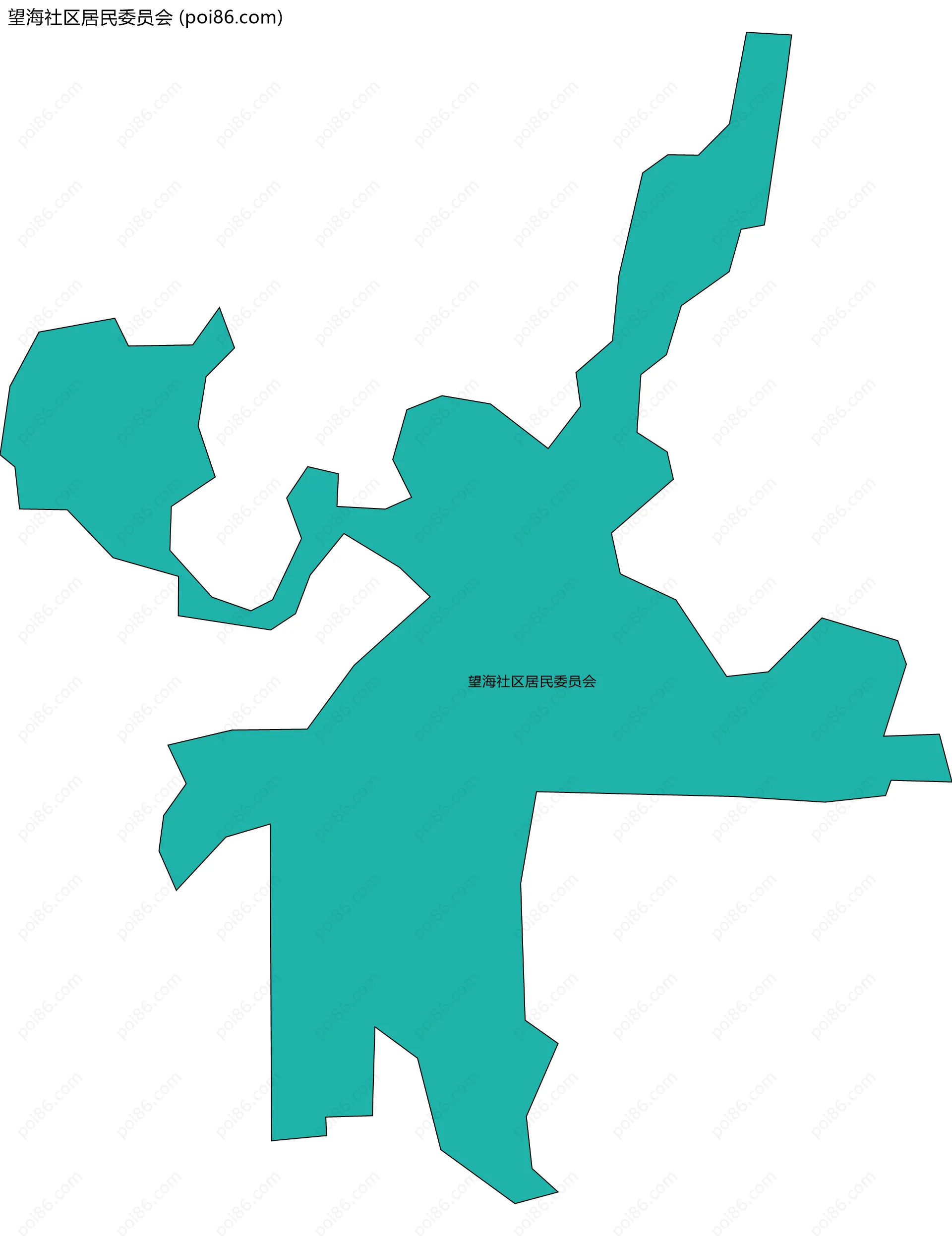 望海社区居民委员会边界地图