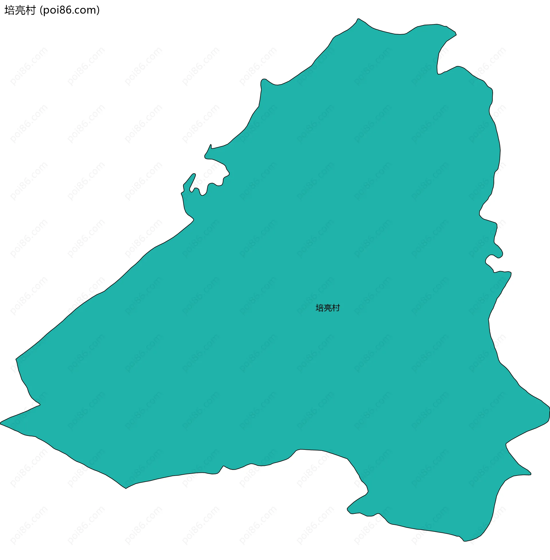 培亮村边界地图