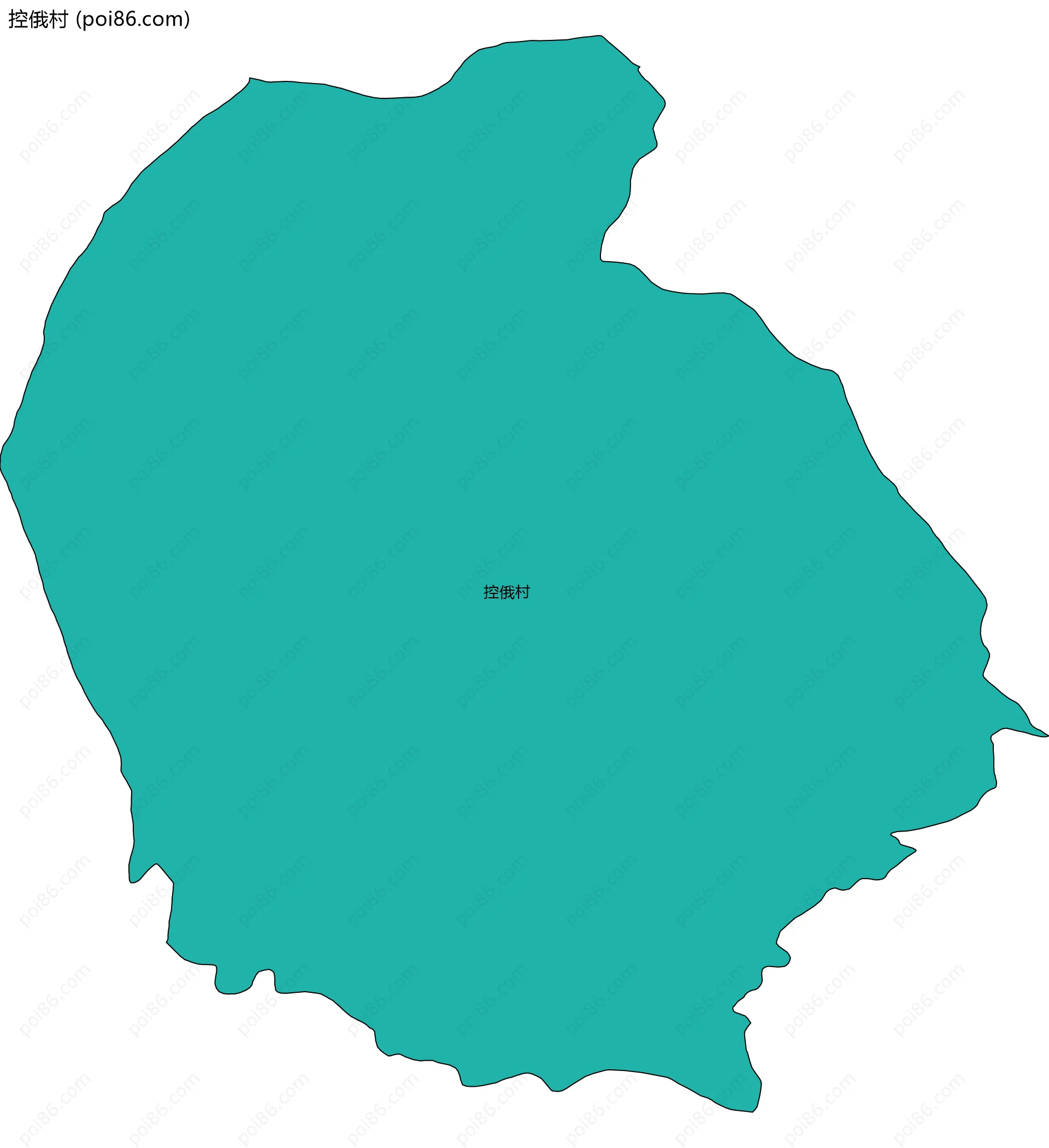 控俄村边界地图