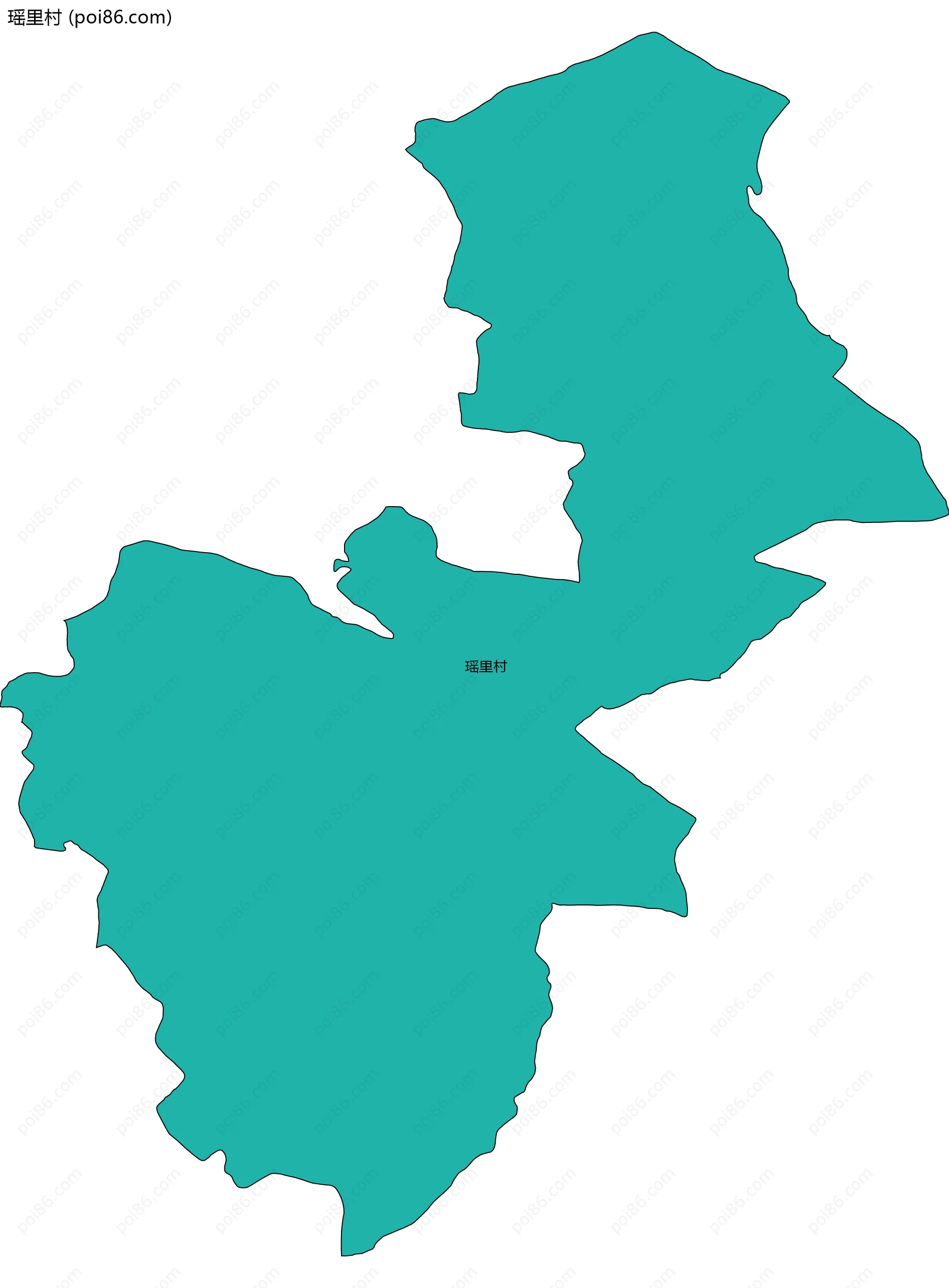 瑶里村边界地图