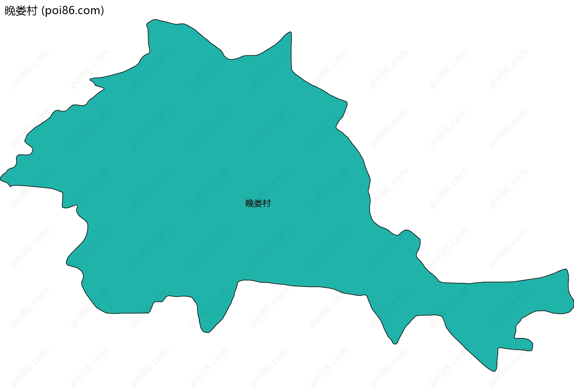 晚娄村边界地图