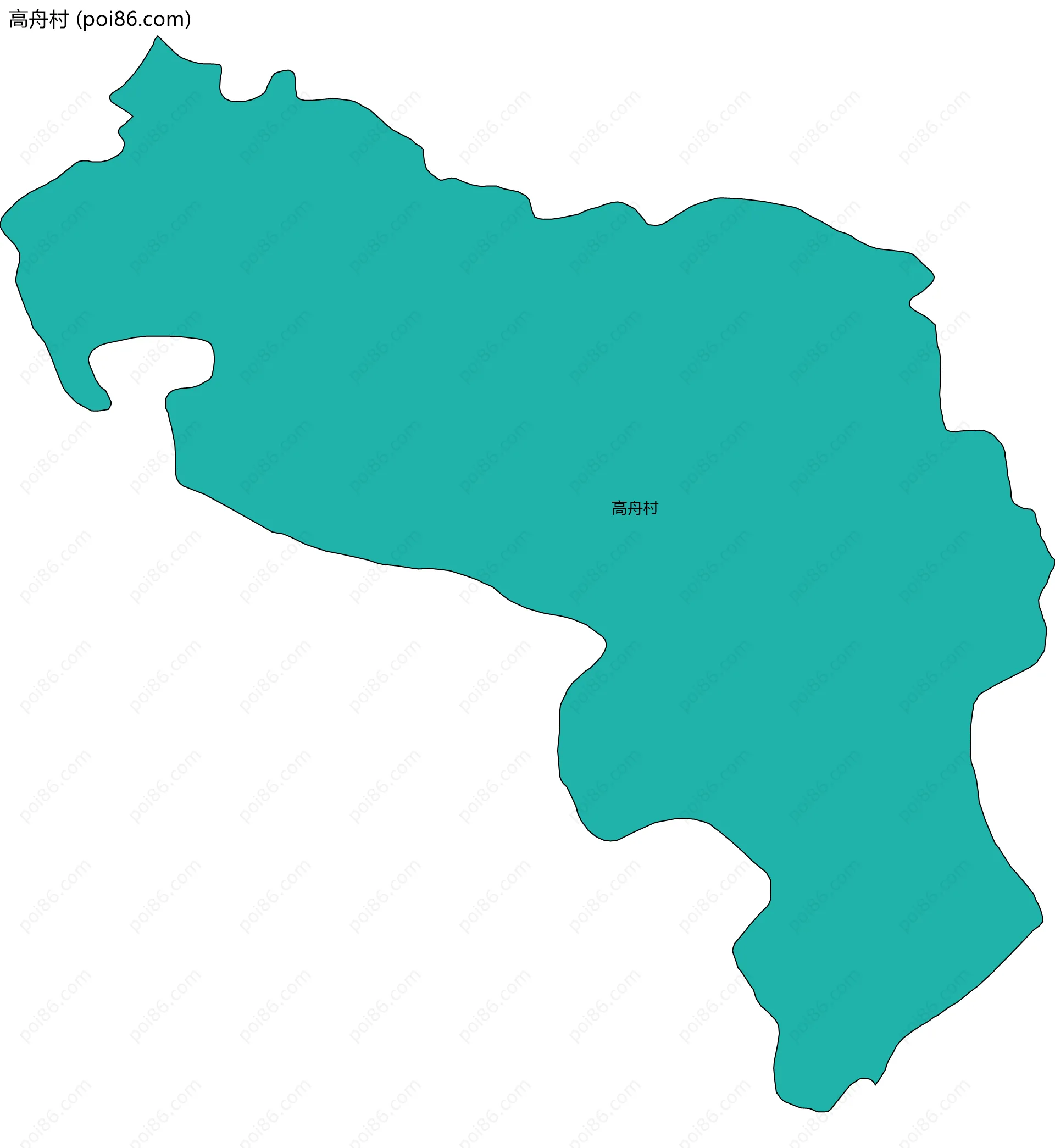 高舟村边界地图