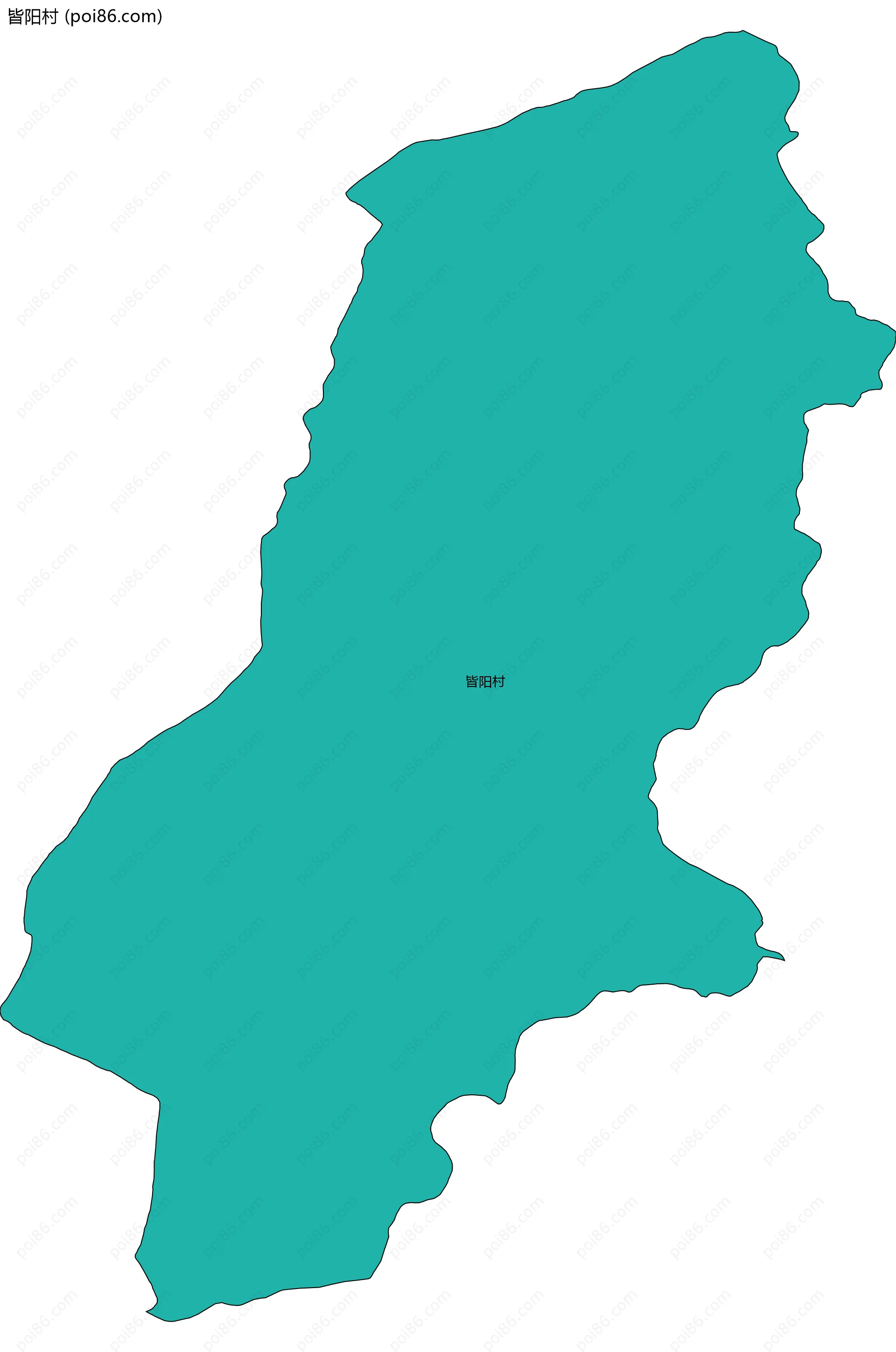 皆阳村边界地图