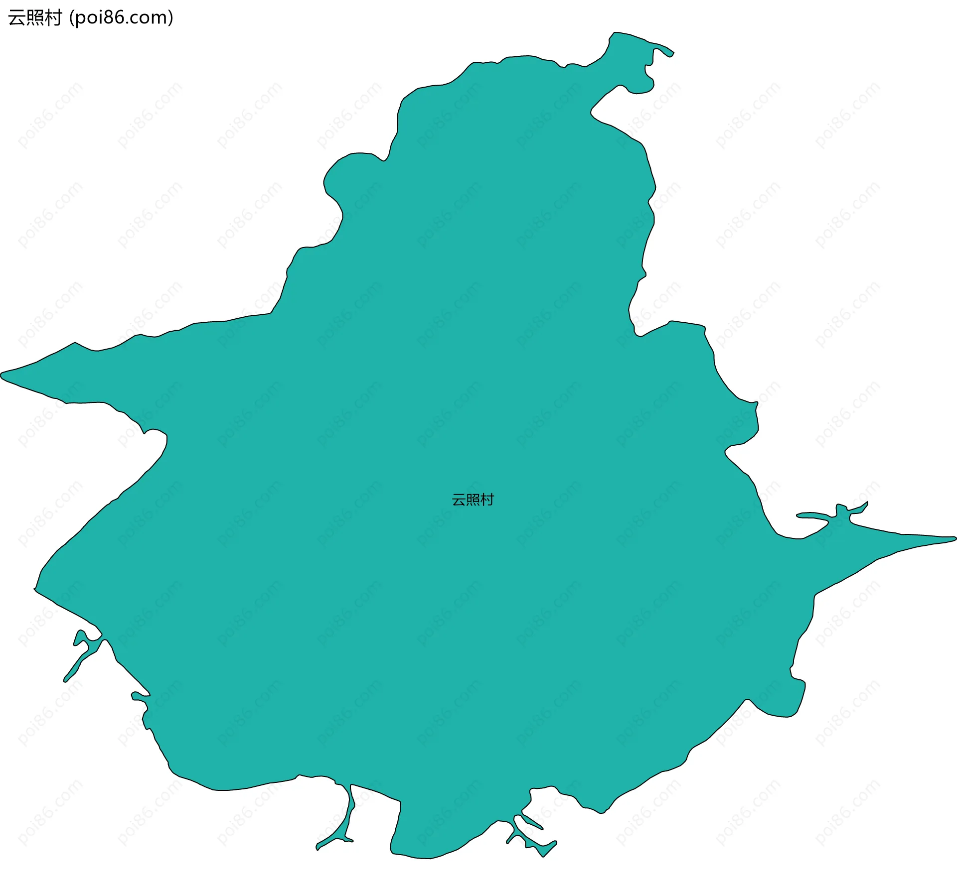 云照村边界地图