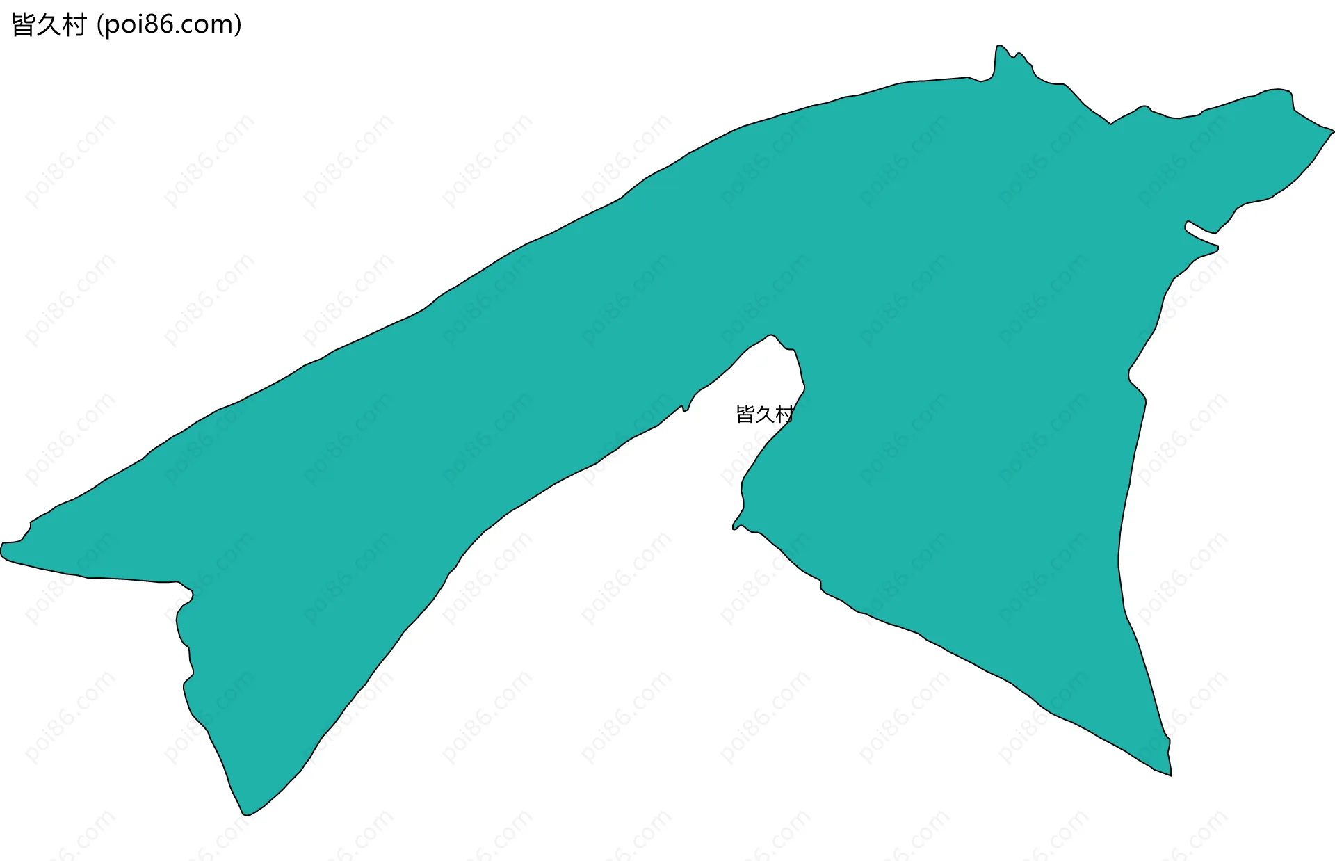 皆久村边界地图