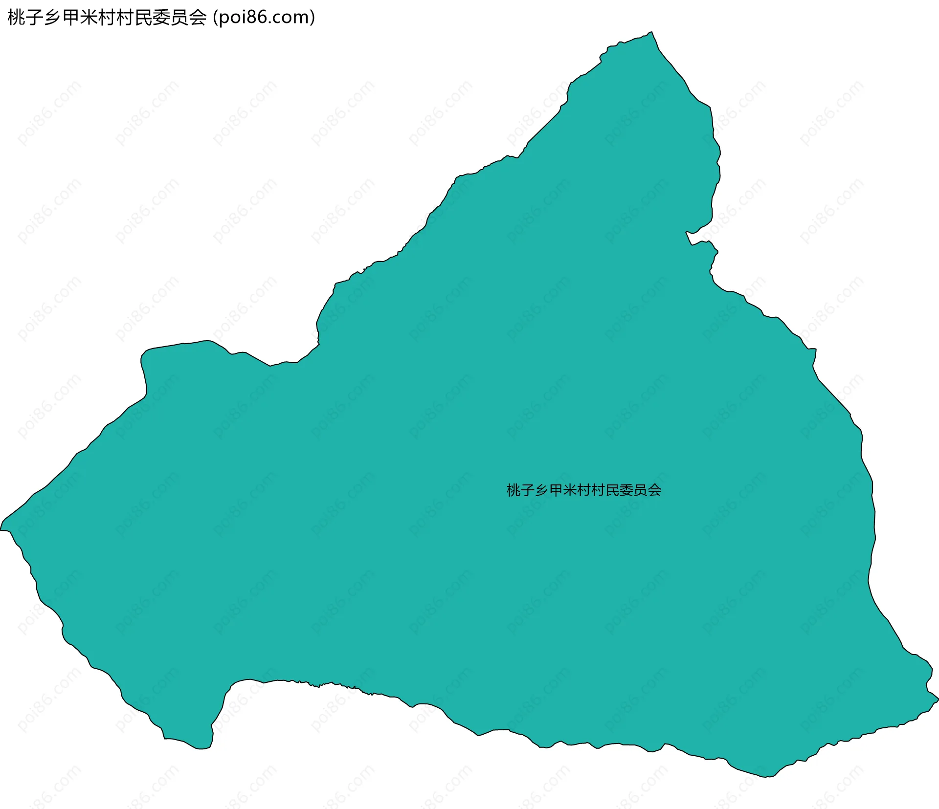 桃子乡甲米村村民委员会边界地图