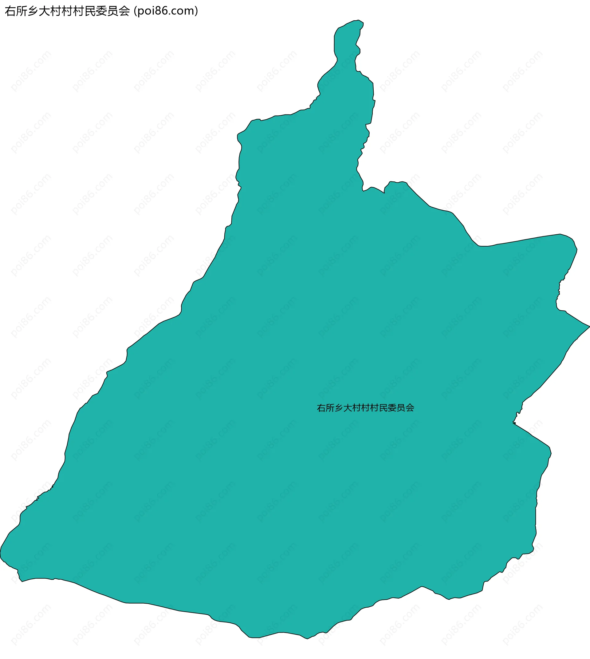 右所乡大村村村民委员会边界地图