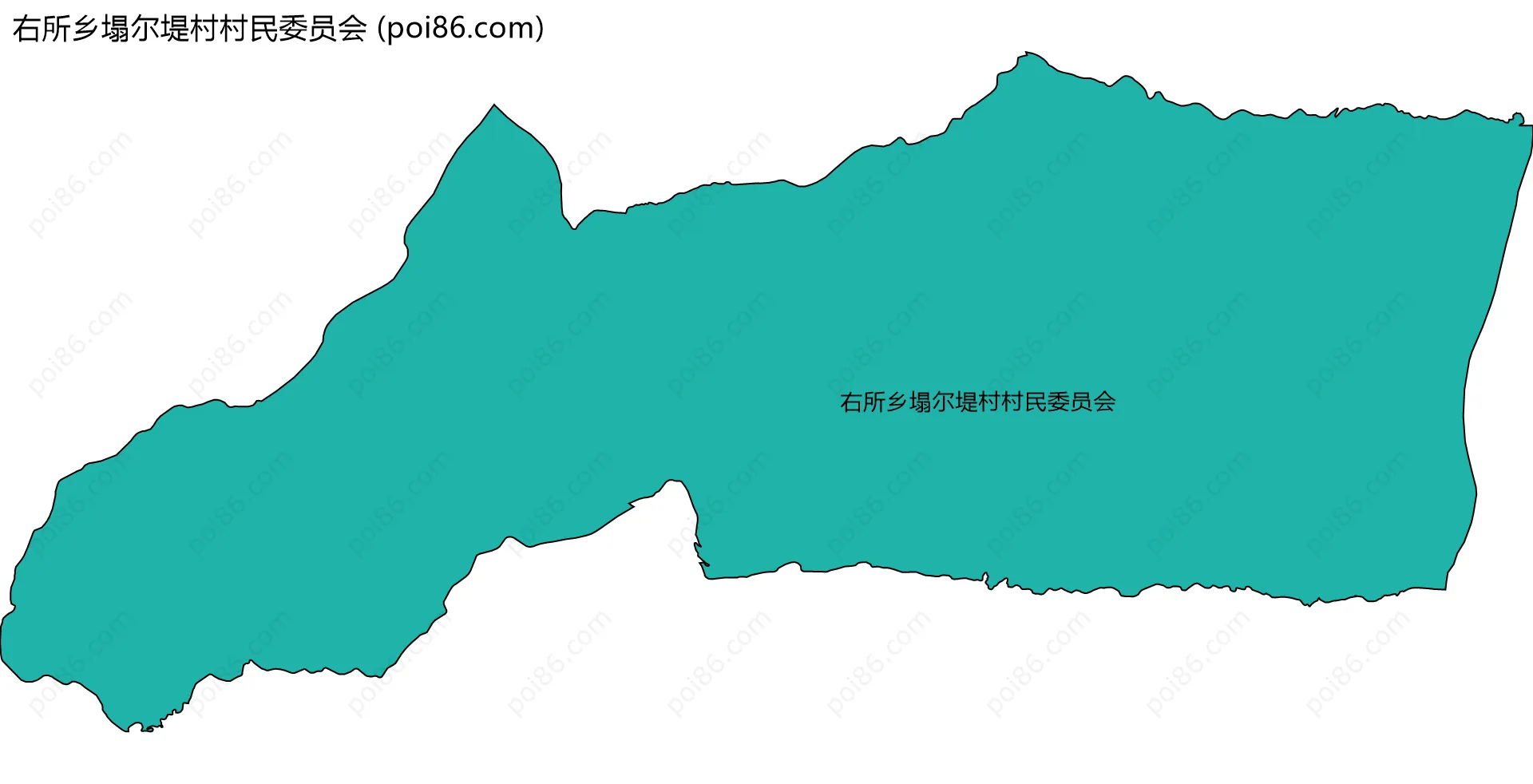 右所乡塌尔堤村村民委员会边界地图