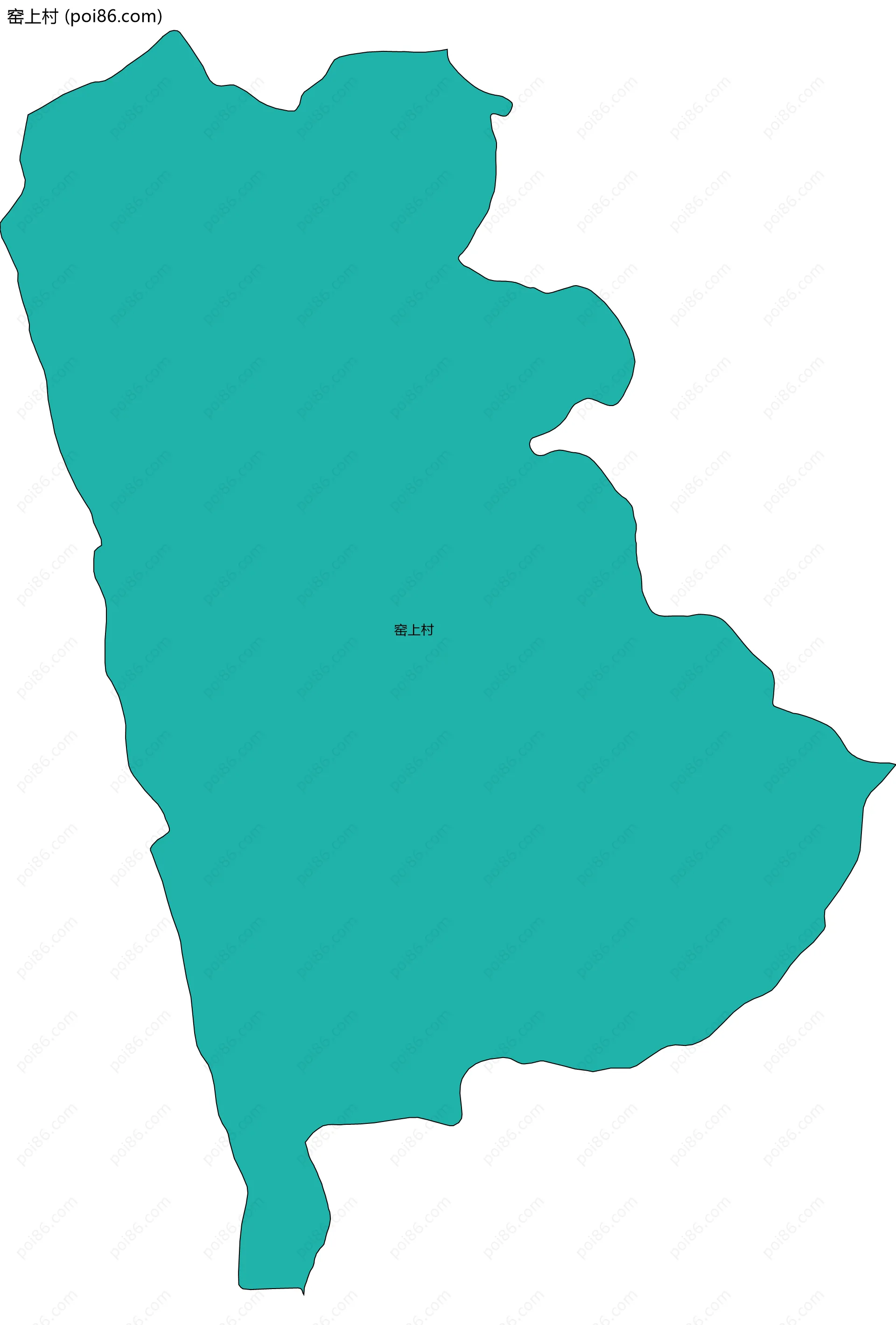 窑上村边界地图
