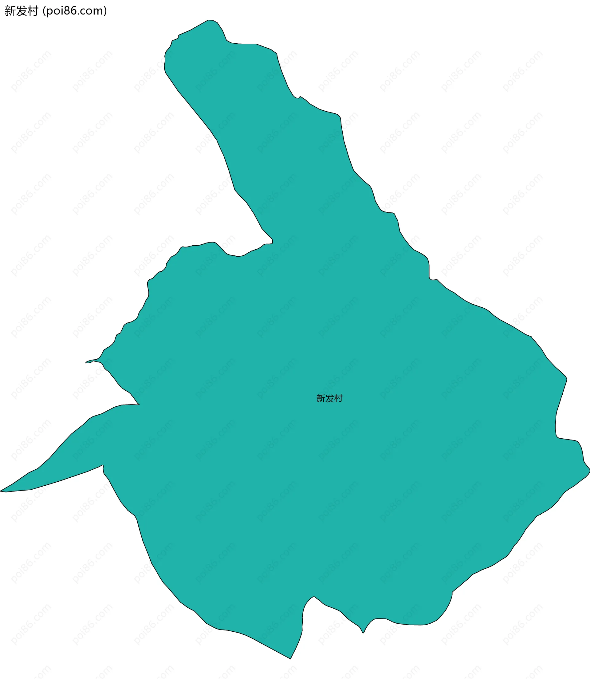 新发村边界地图