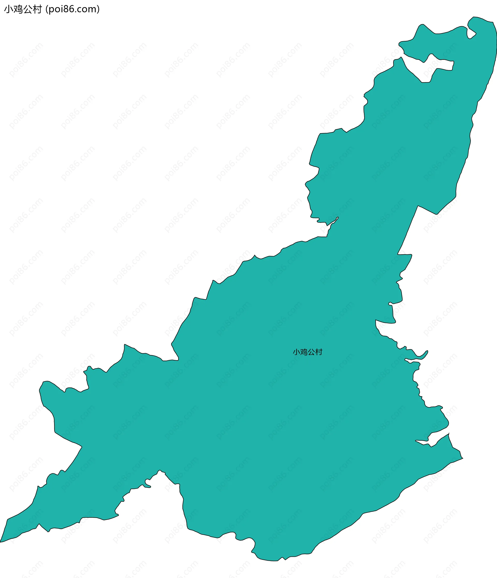 小鸡公村边界地图