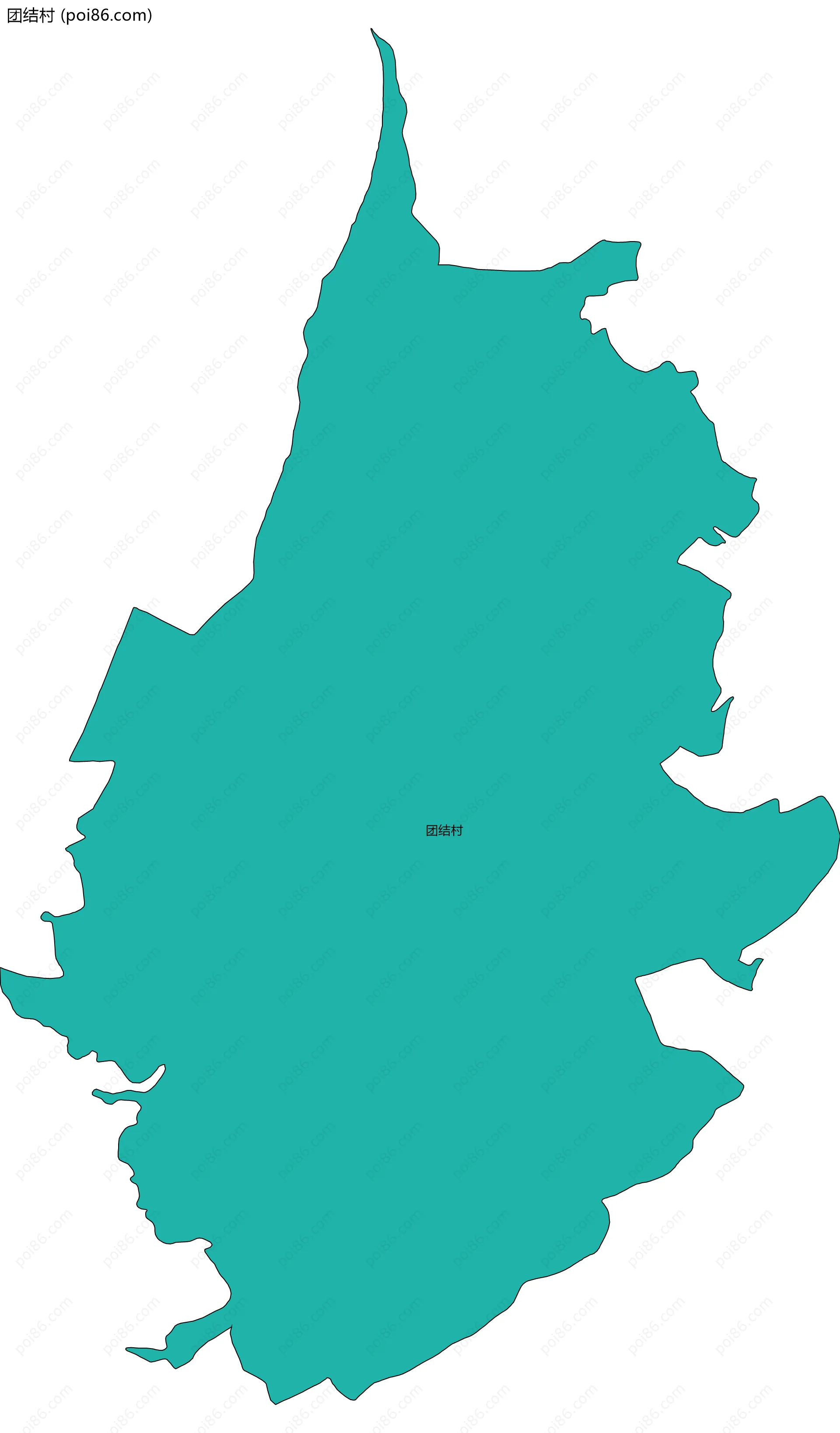 团结村边界地图