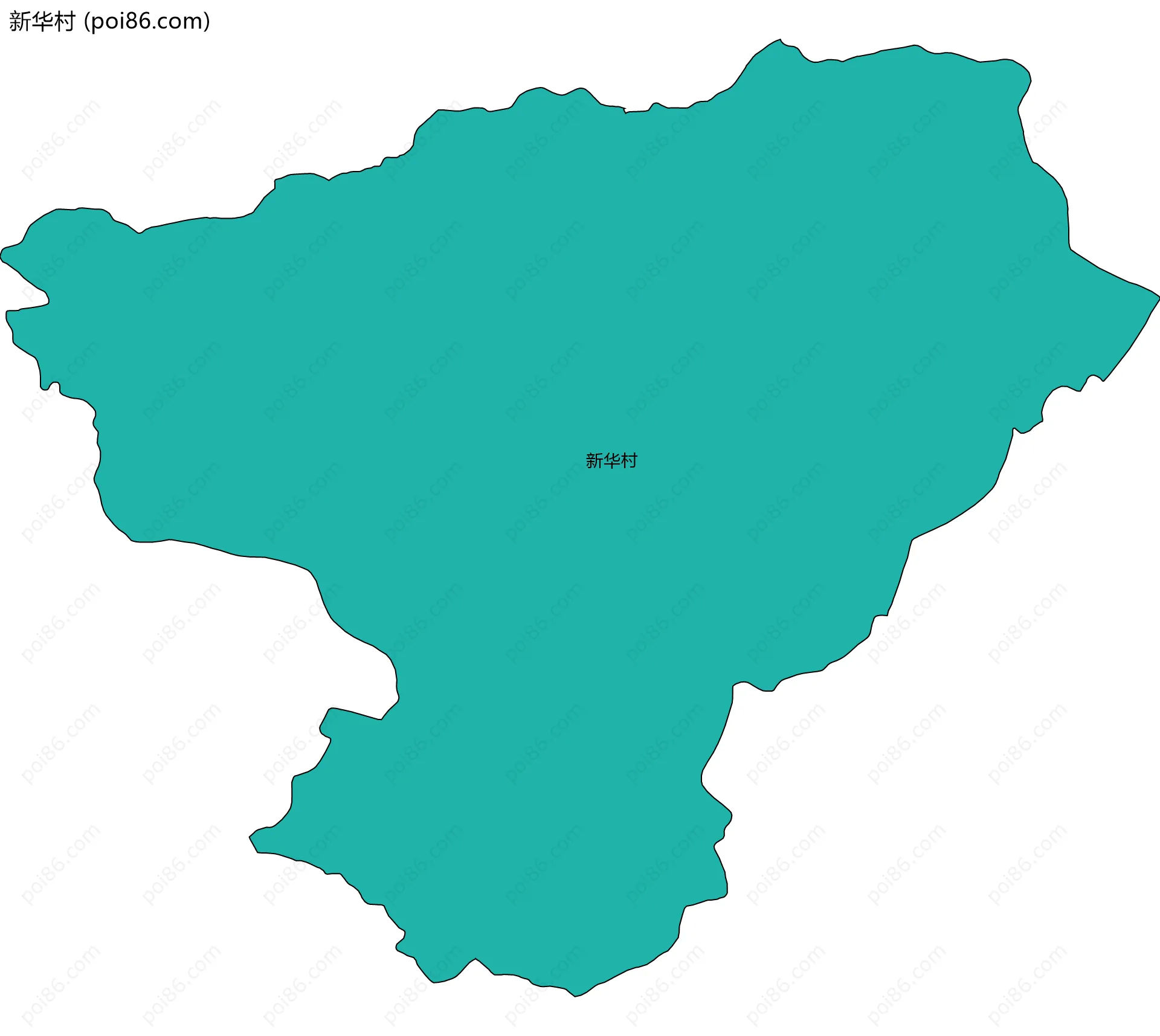 新华村边界地图