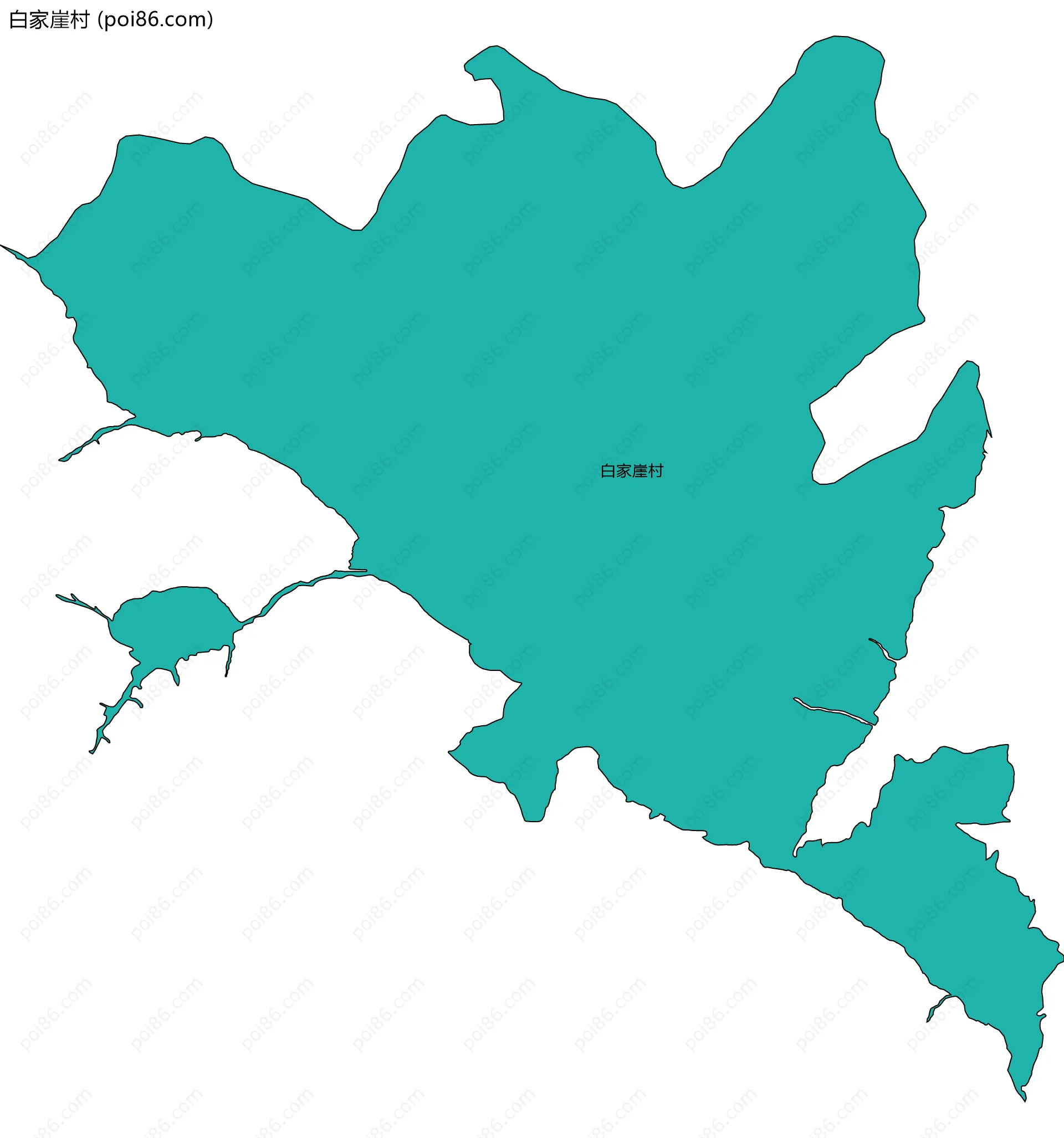 白家崖村边界地图