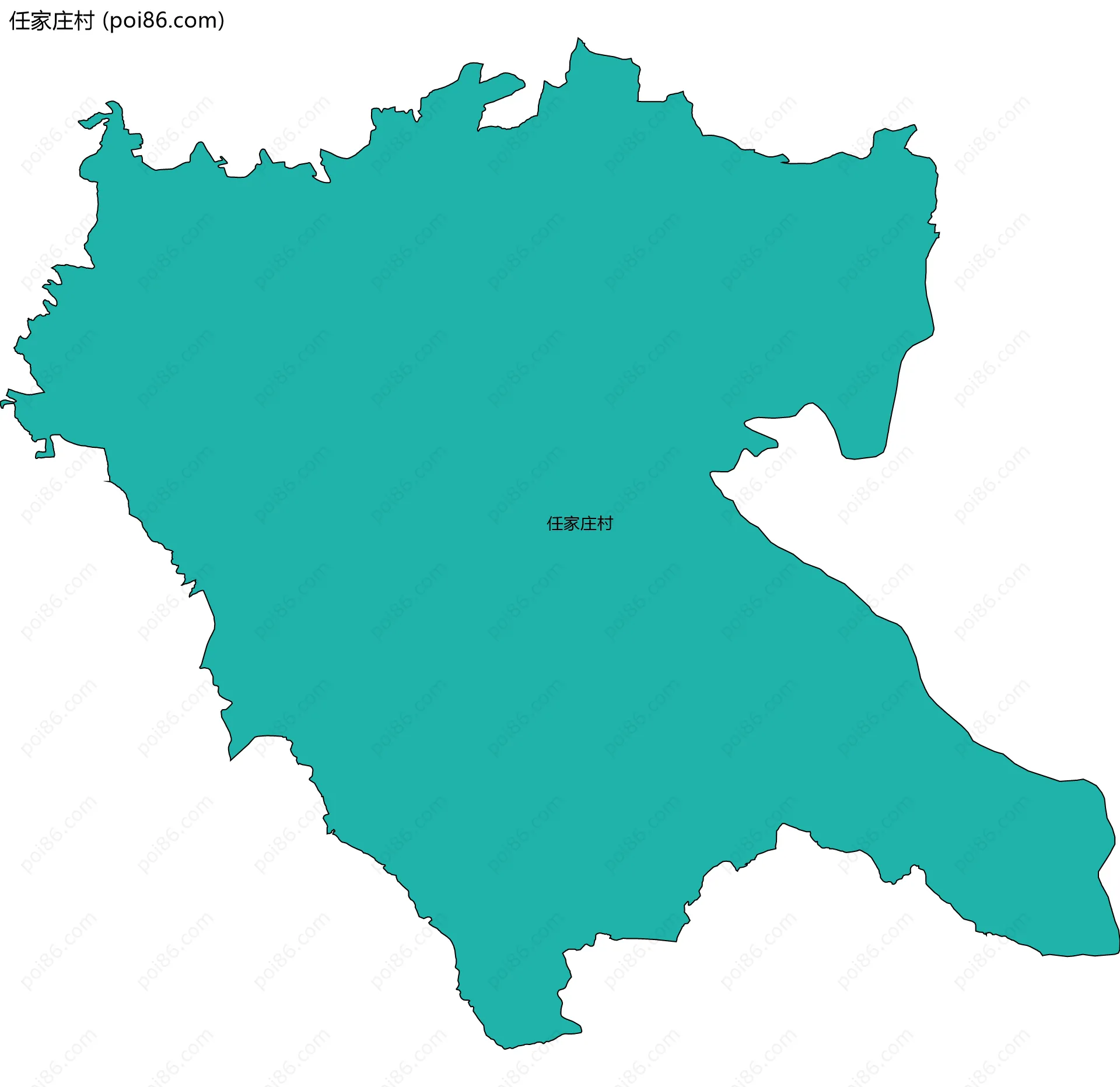 任家庄村边界地图