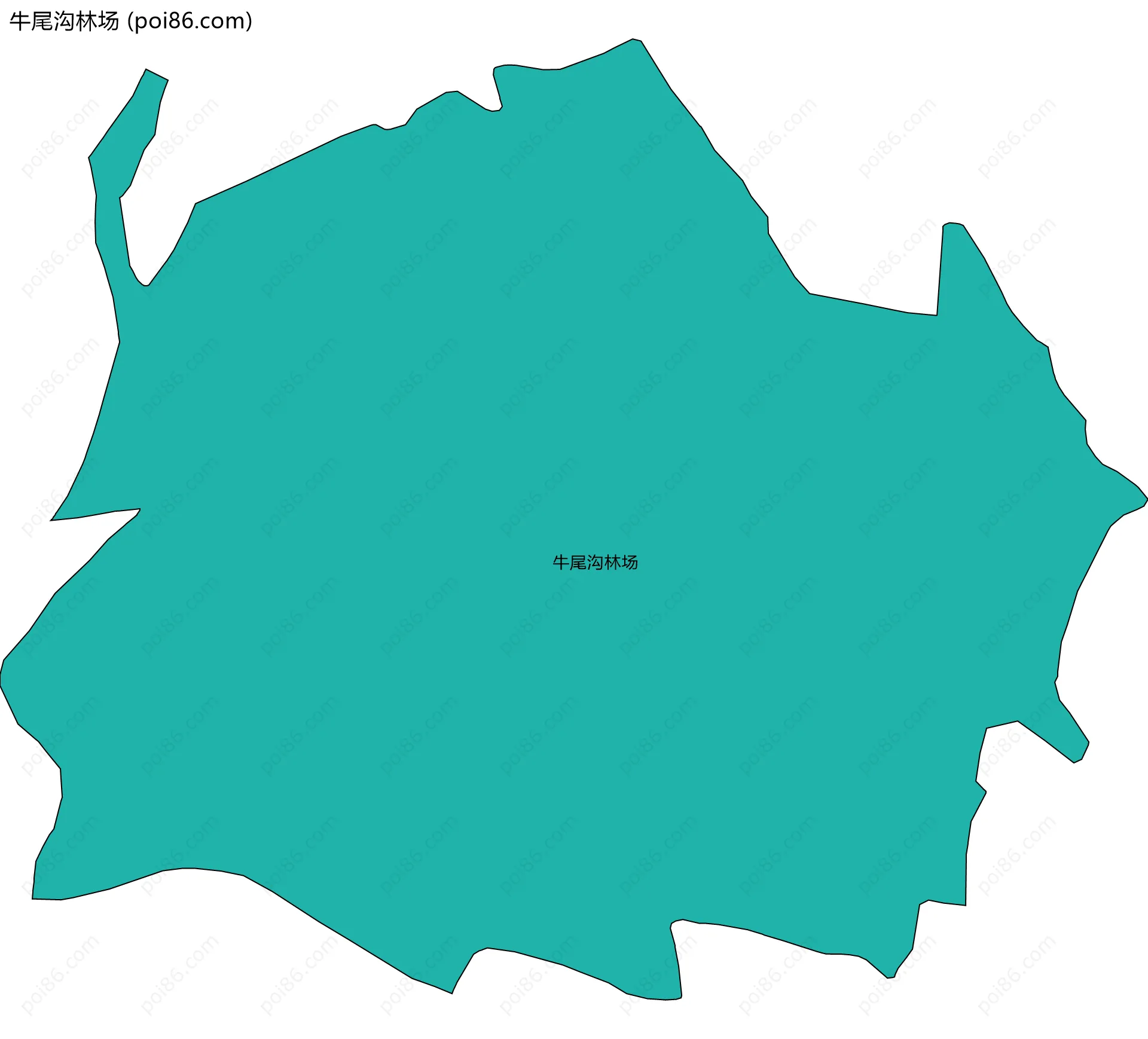 牛尾沟林场边界地图