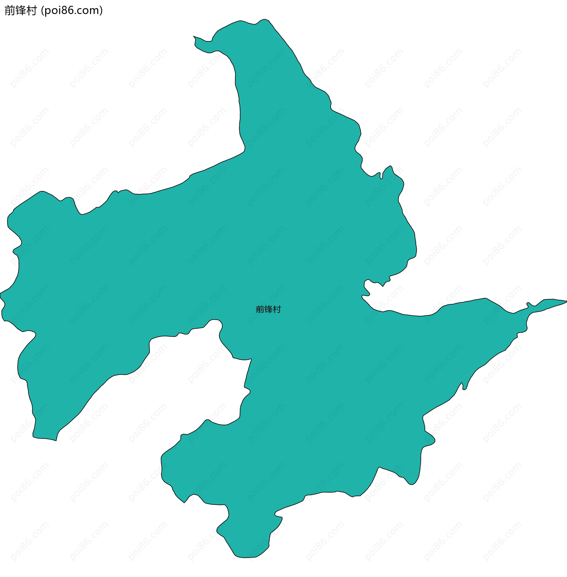 前锋村边界地图