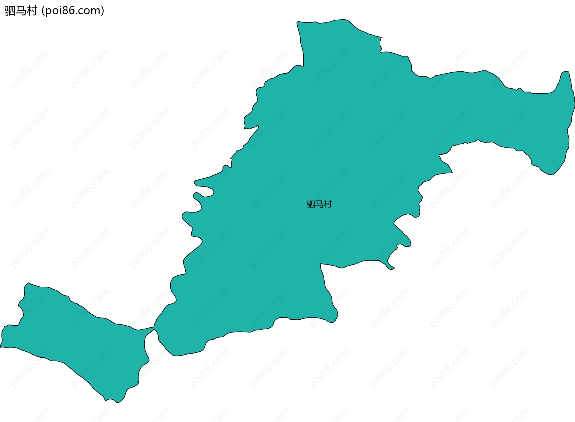 驷马村边界地图