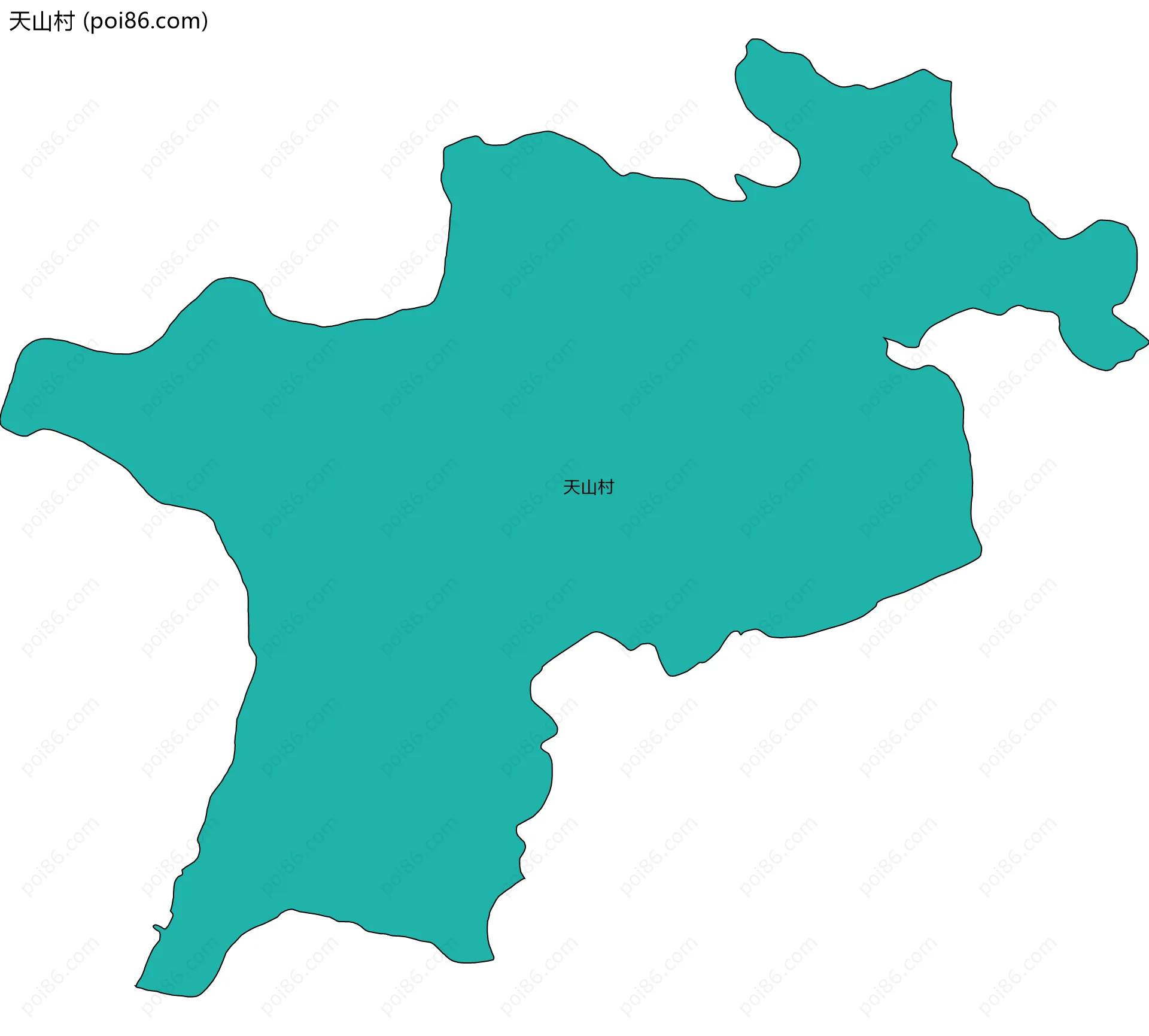 天山村边界地图