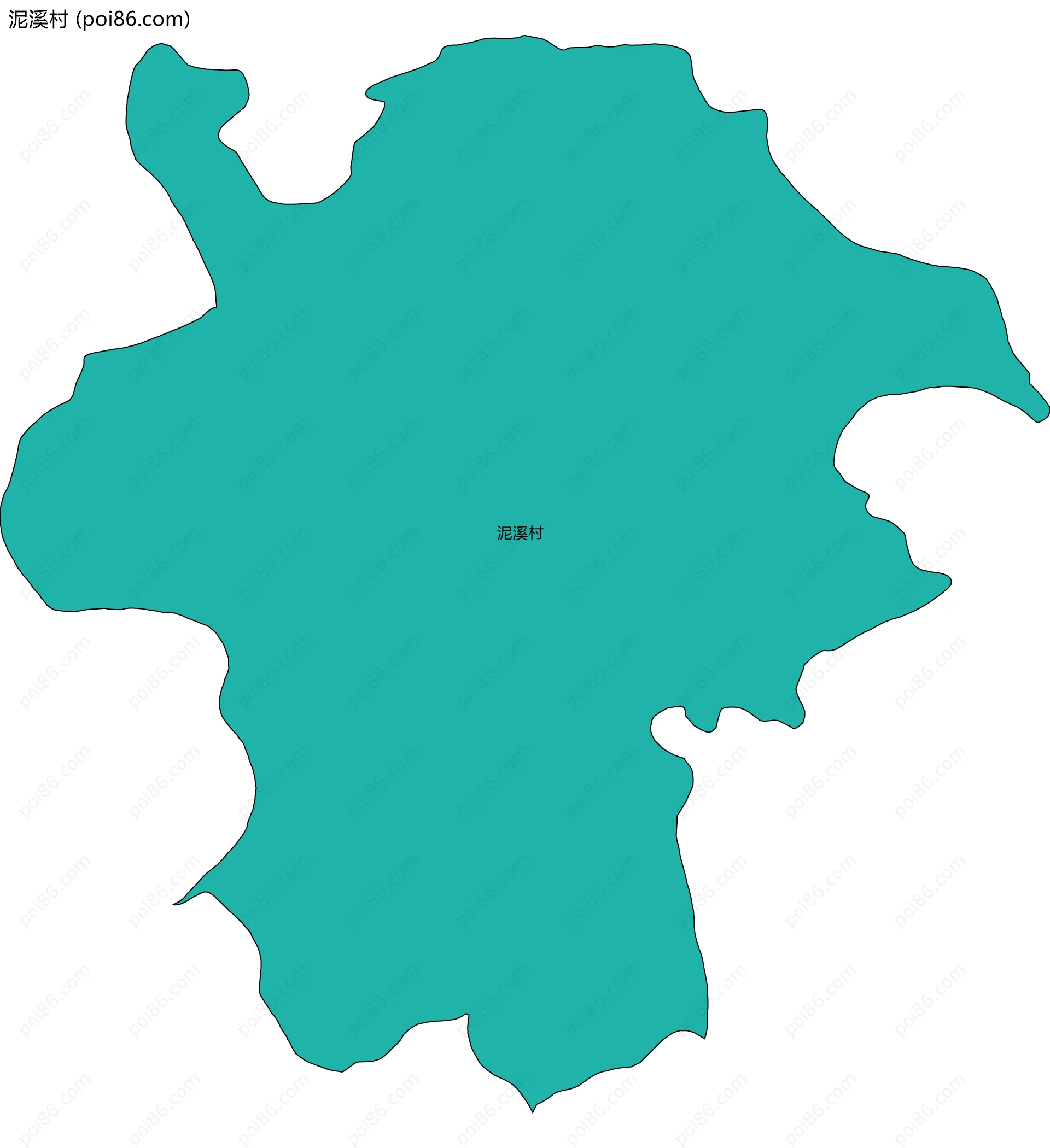 泥溪村边界地图