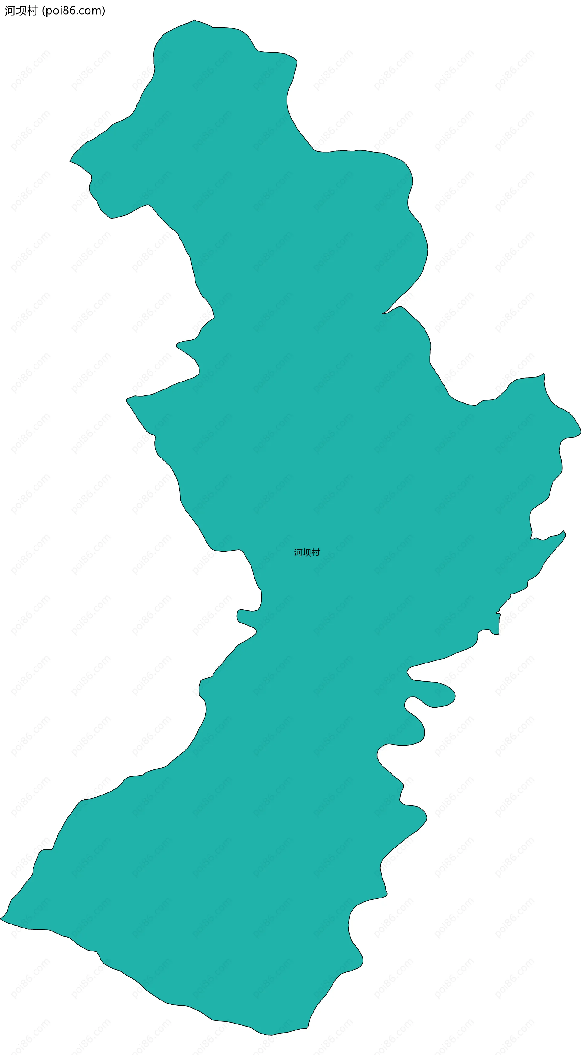 河坝村边界地图