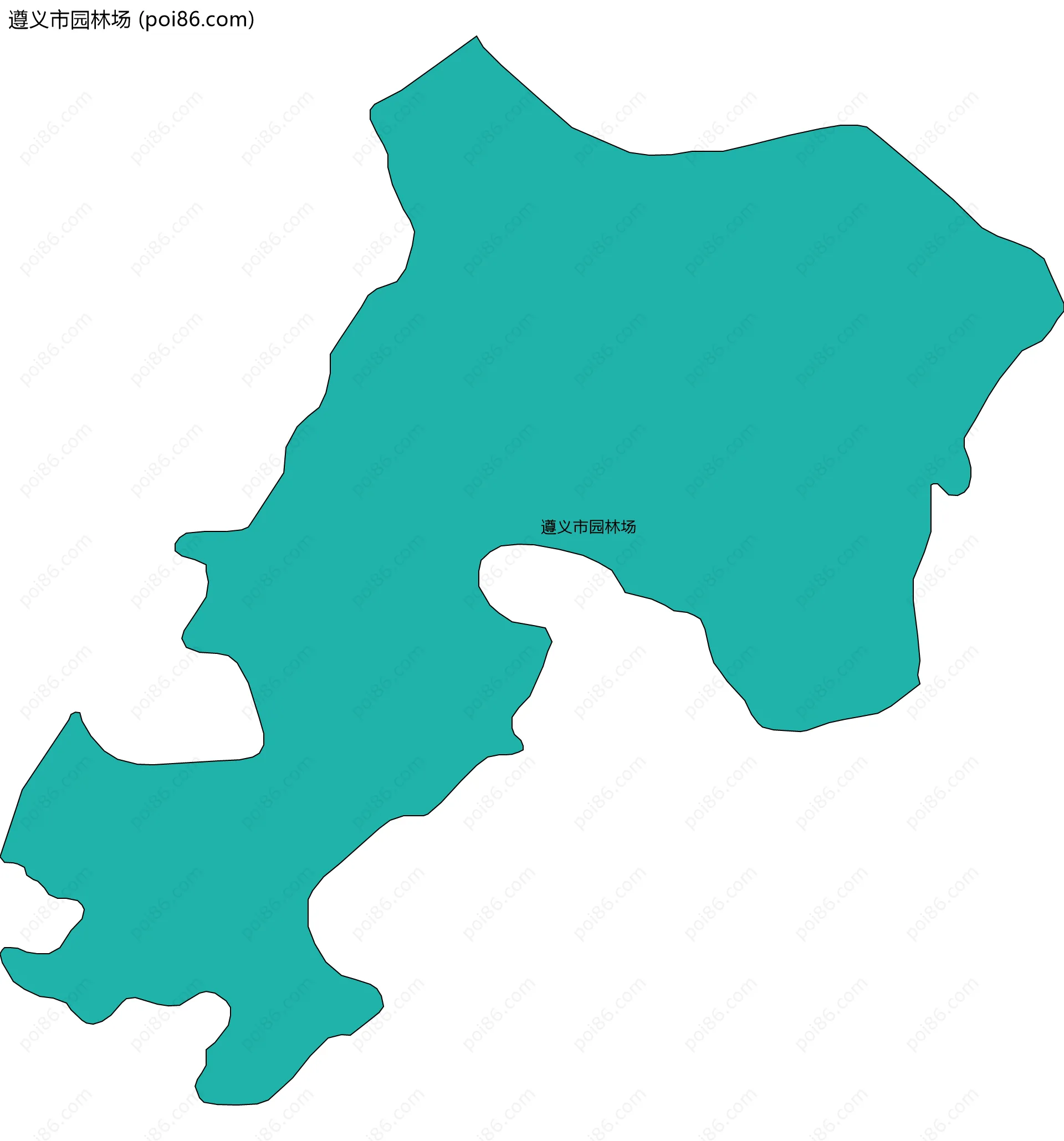 遵义市园林场边界地图