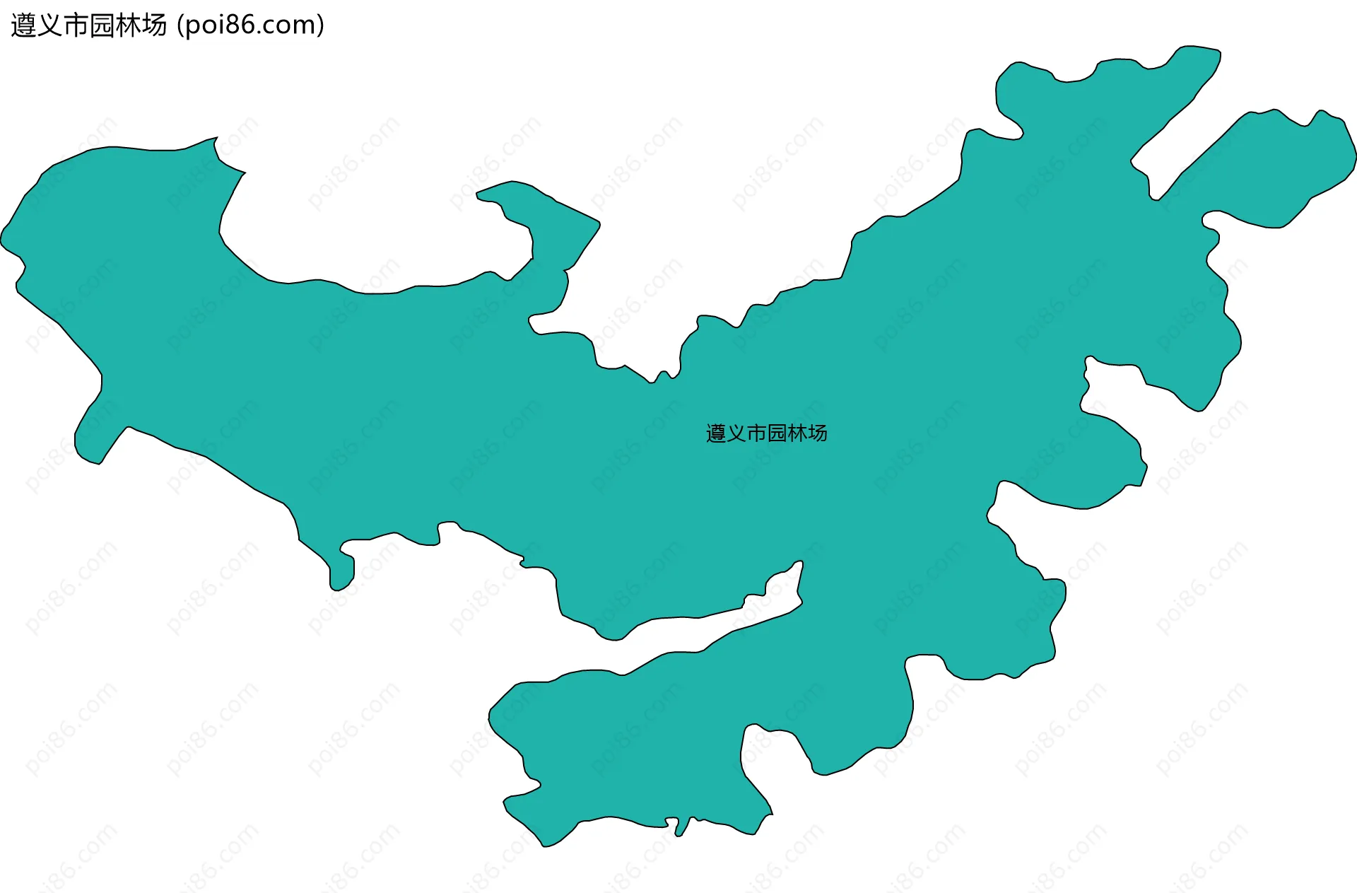 遵义市园林场边界地图