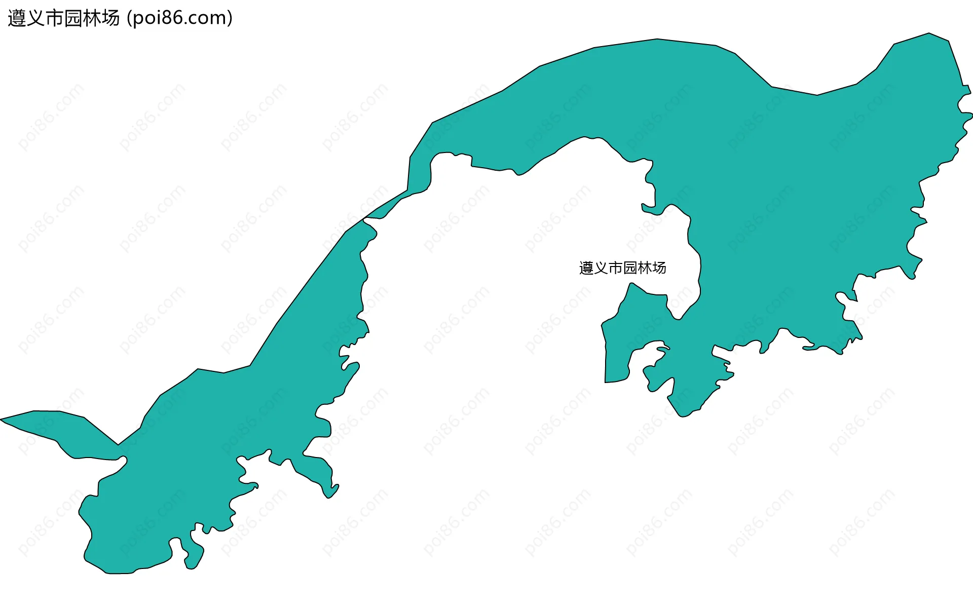 遵义市园林场边界地图