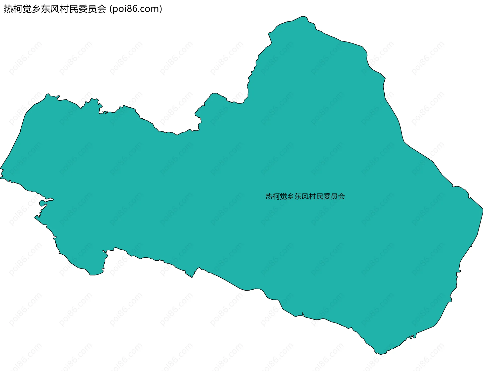 热柯觉乡东风村民委员会边界地图