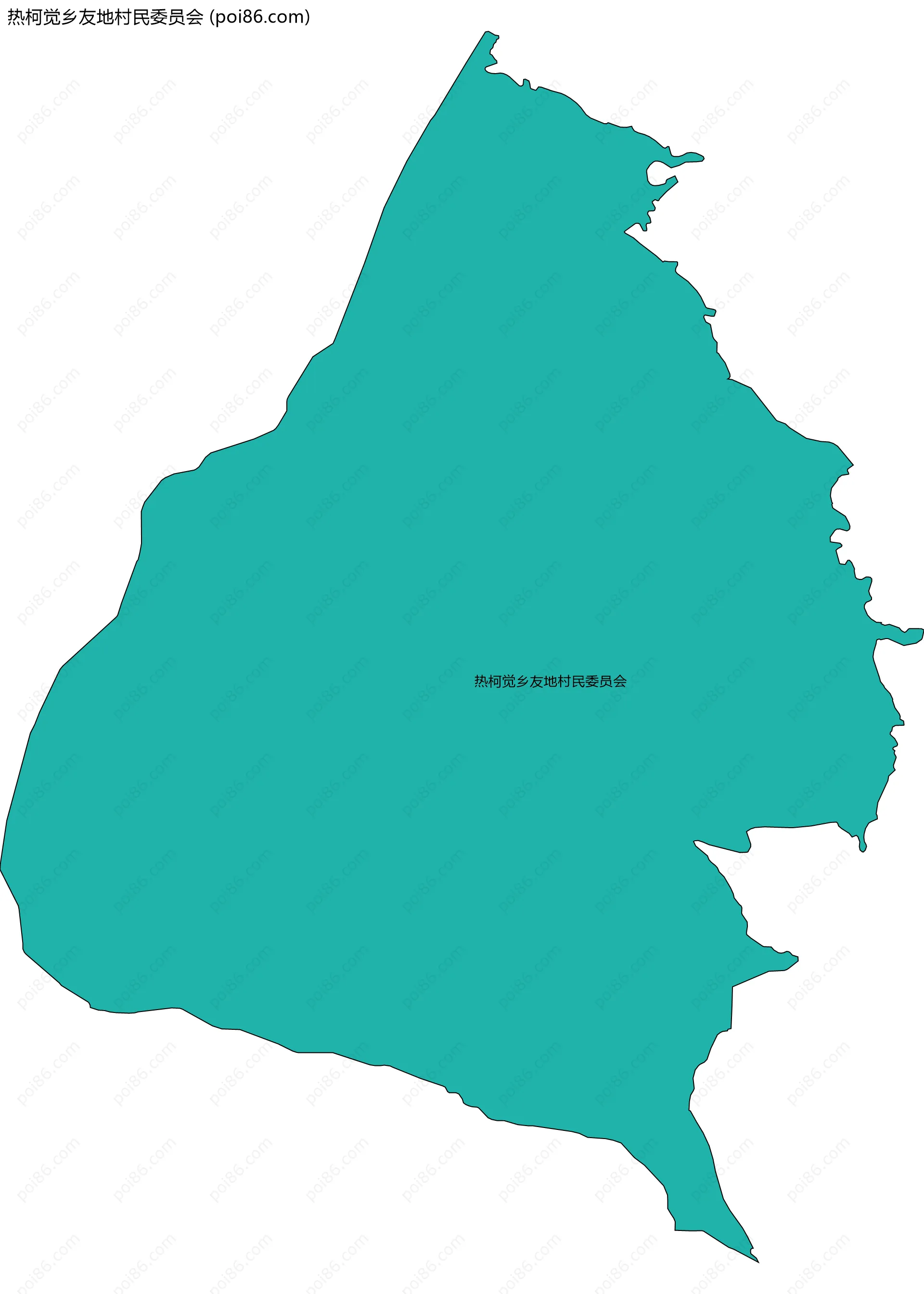 热柯觉乡友地村民委员会边界地图