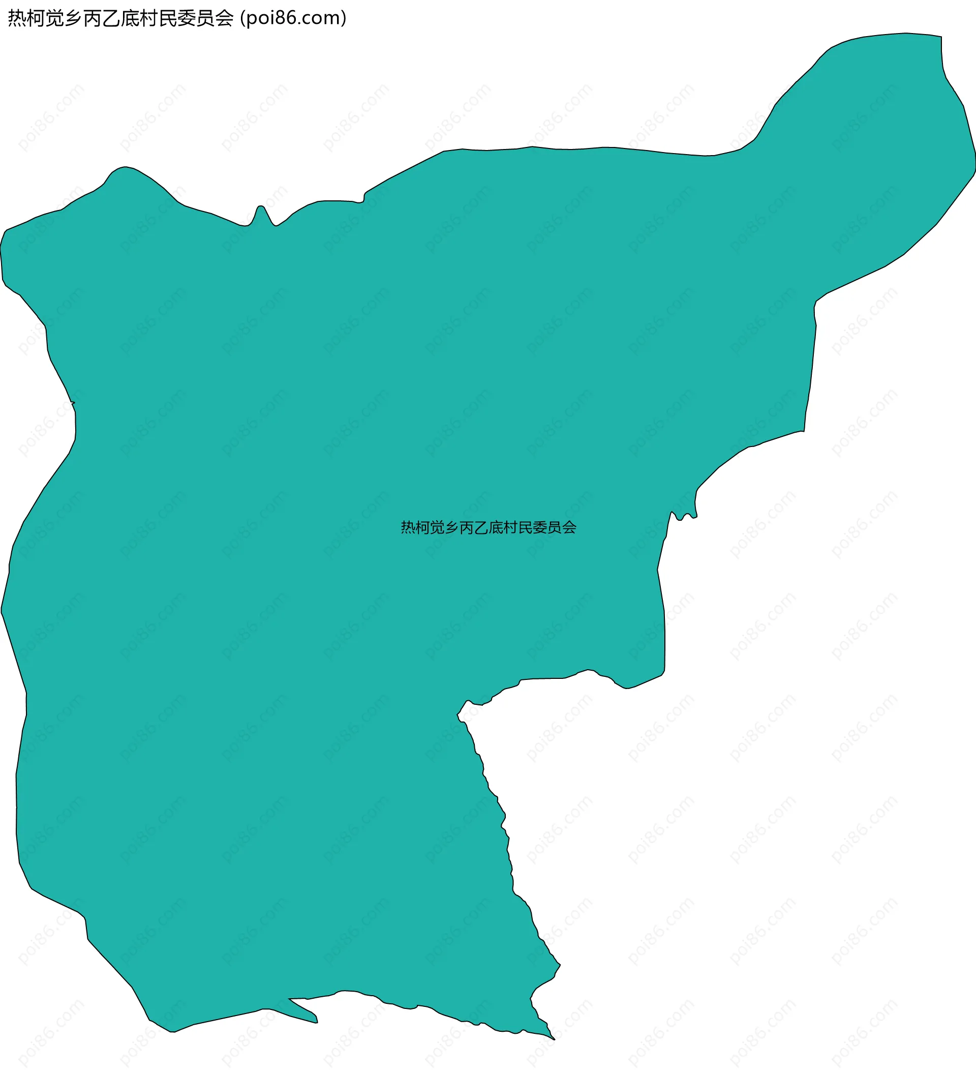 热柯觉乡丙乙底村民委员会边界地图