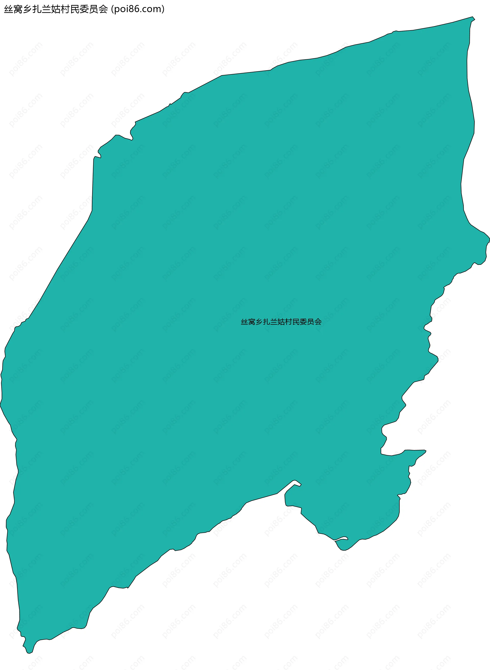 丝窝乡扎兰姑村民委员会边界地图