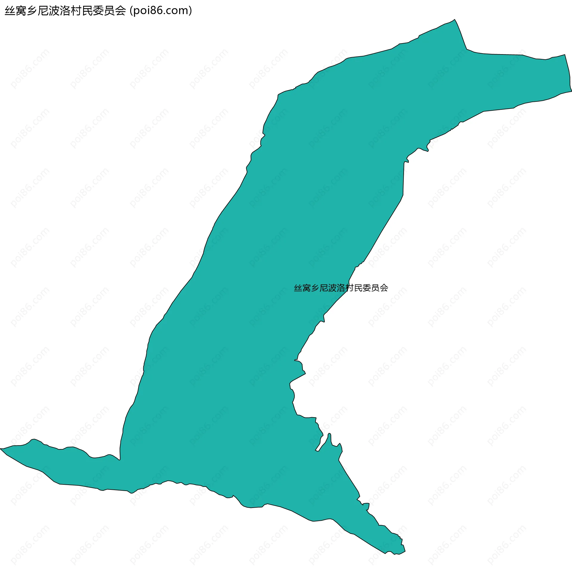 丝窝乡尼波洛村民委员会边界地图