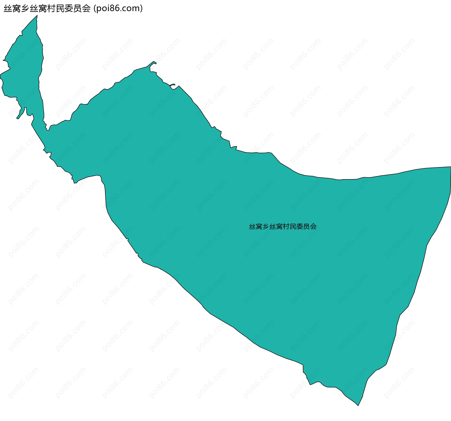 丝窝乡丝窝村民委员会边界地图