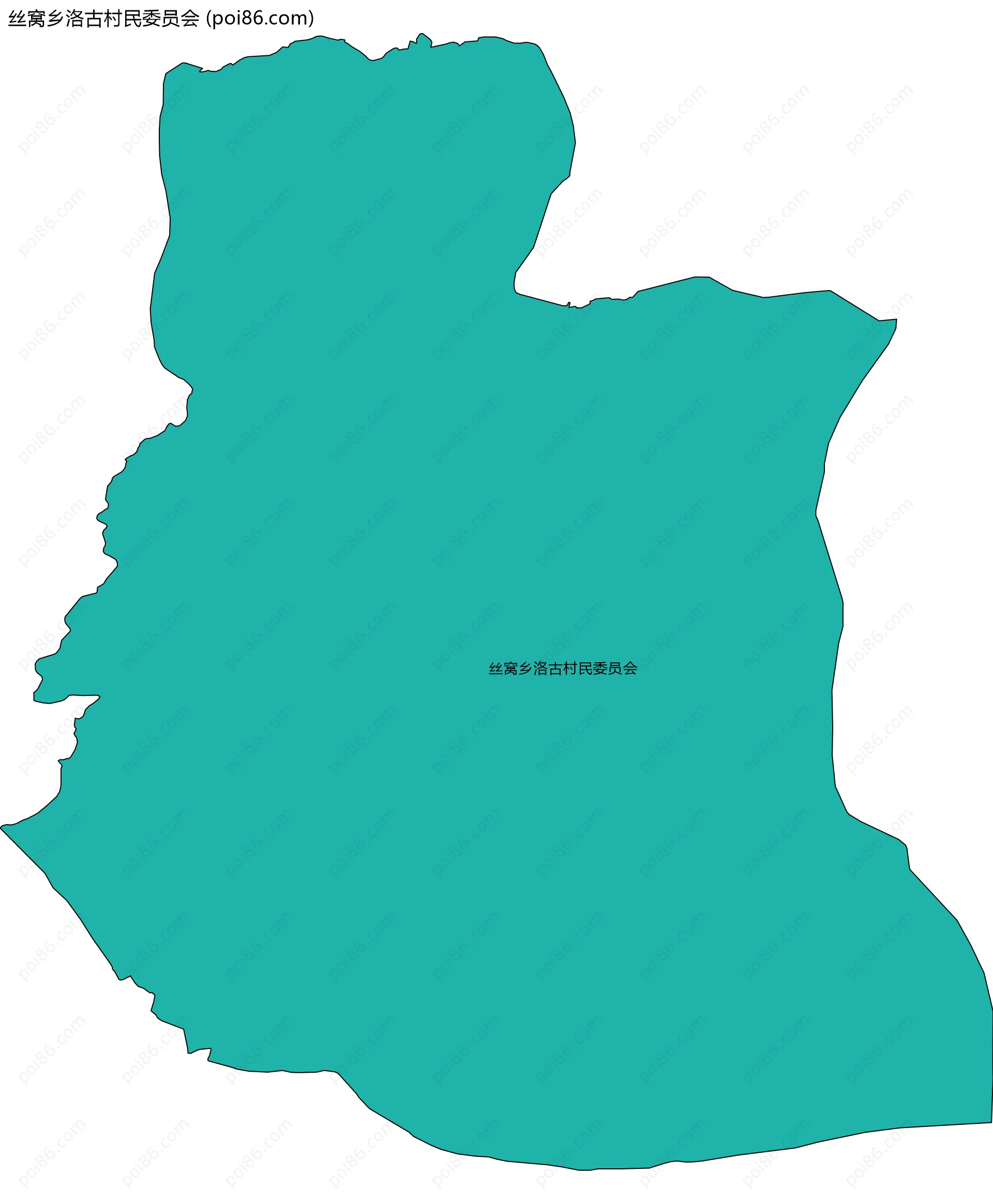 丝窝乡洛古村民委员会边界地图